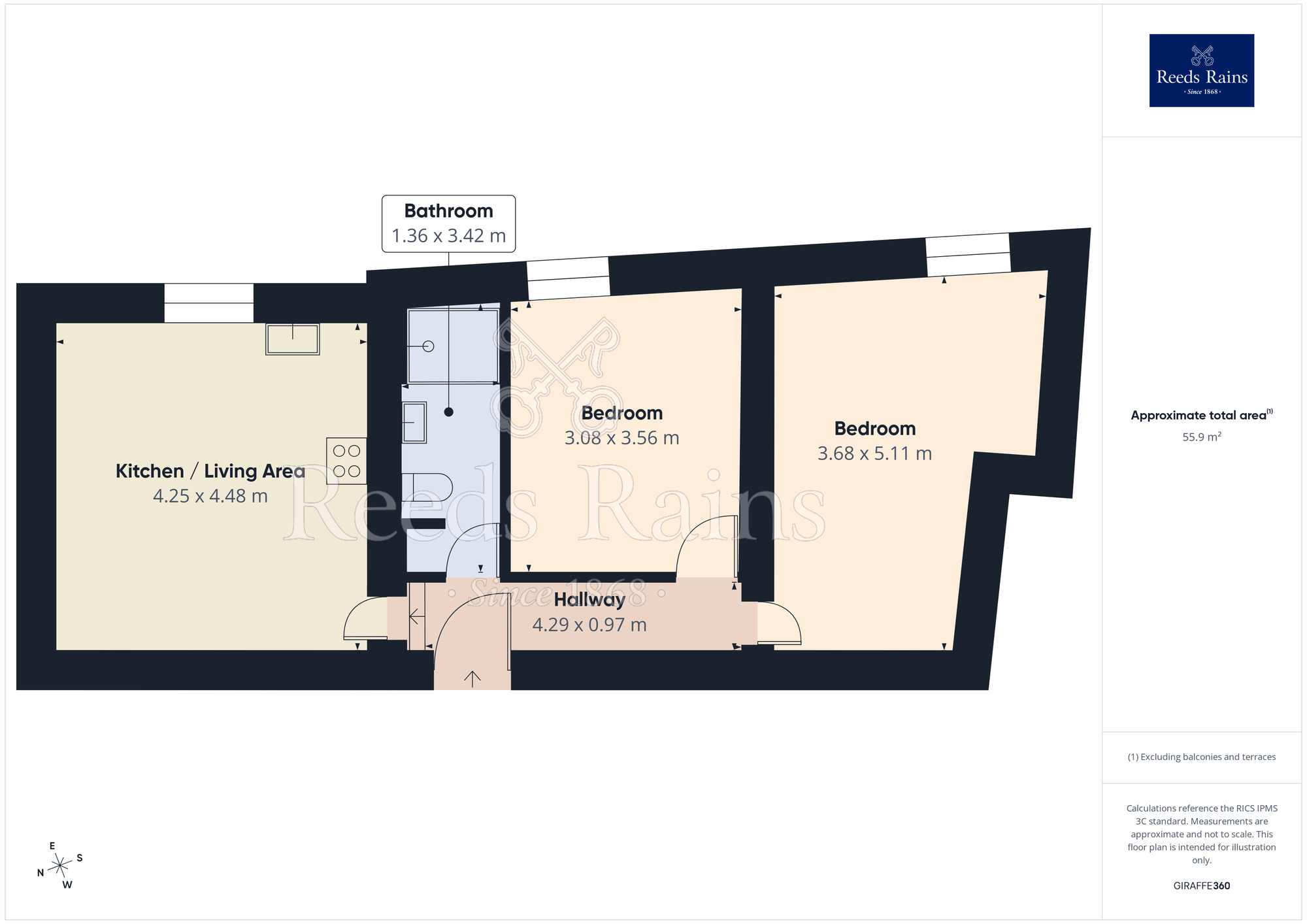 Floorplan of 2 bedroom Flat to rent, Holme Lane, Sheffield, S6