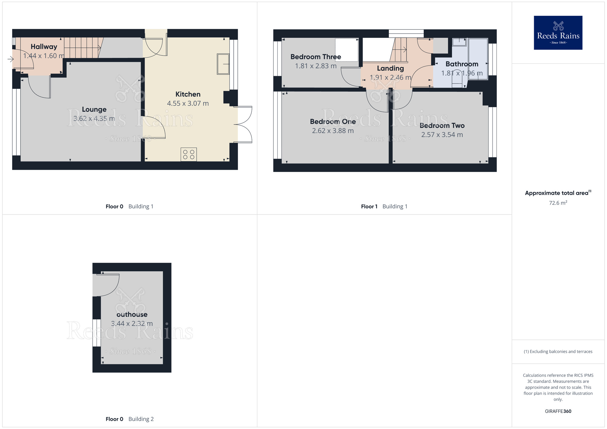 Floorplan of 3 bedroom Detached House to rent, Nethermoor Lane, Killamarsh, Derbyshire, S21