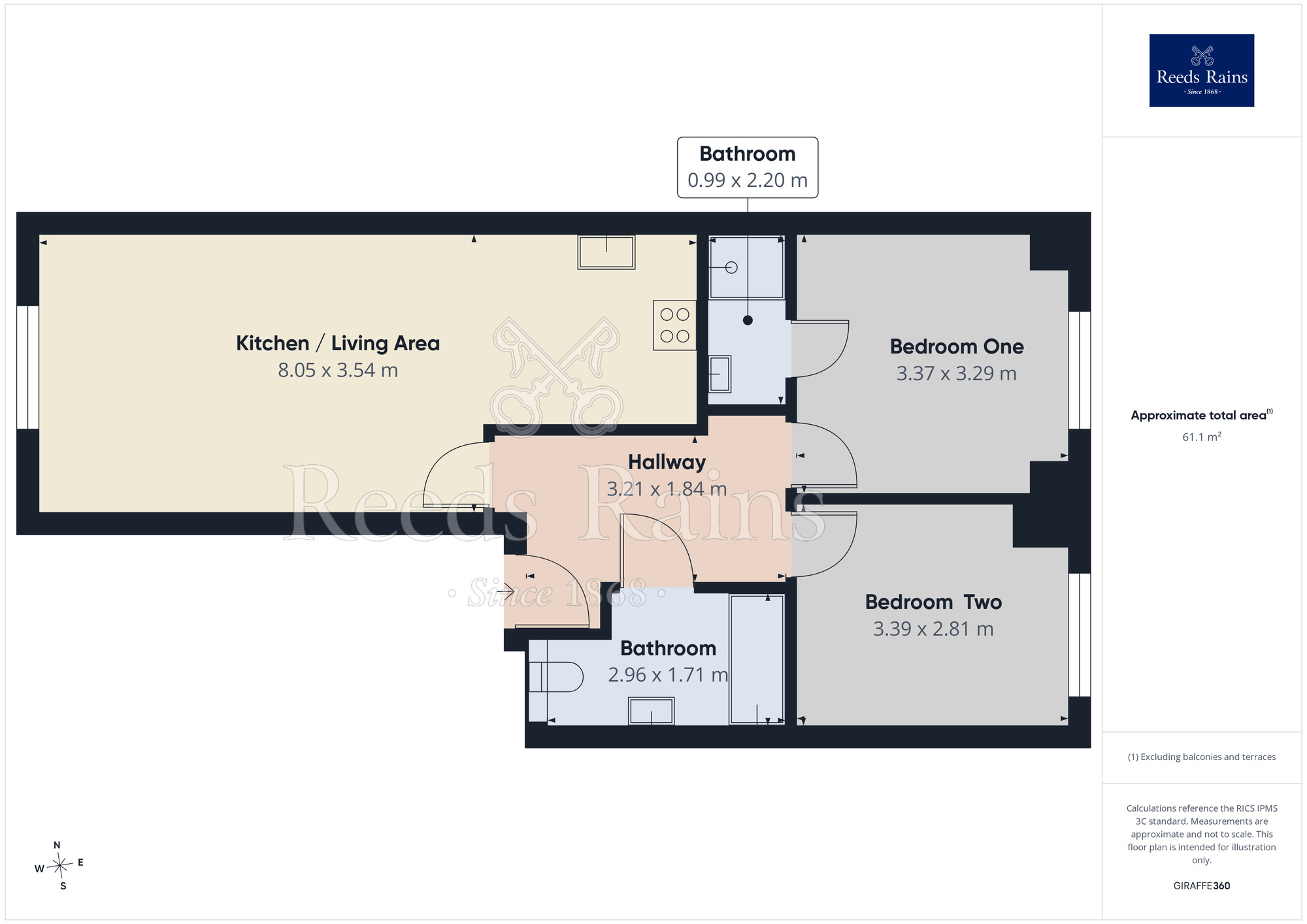 Floorplan of 2 bedroom Flat for sale, Baxter Mews, Sheffield, S6