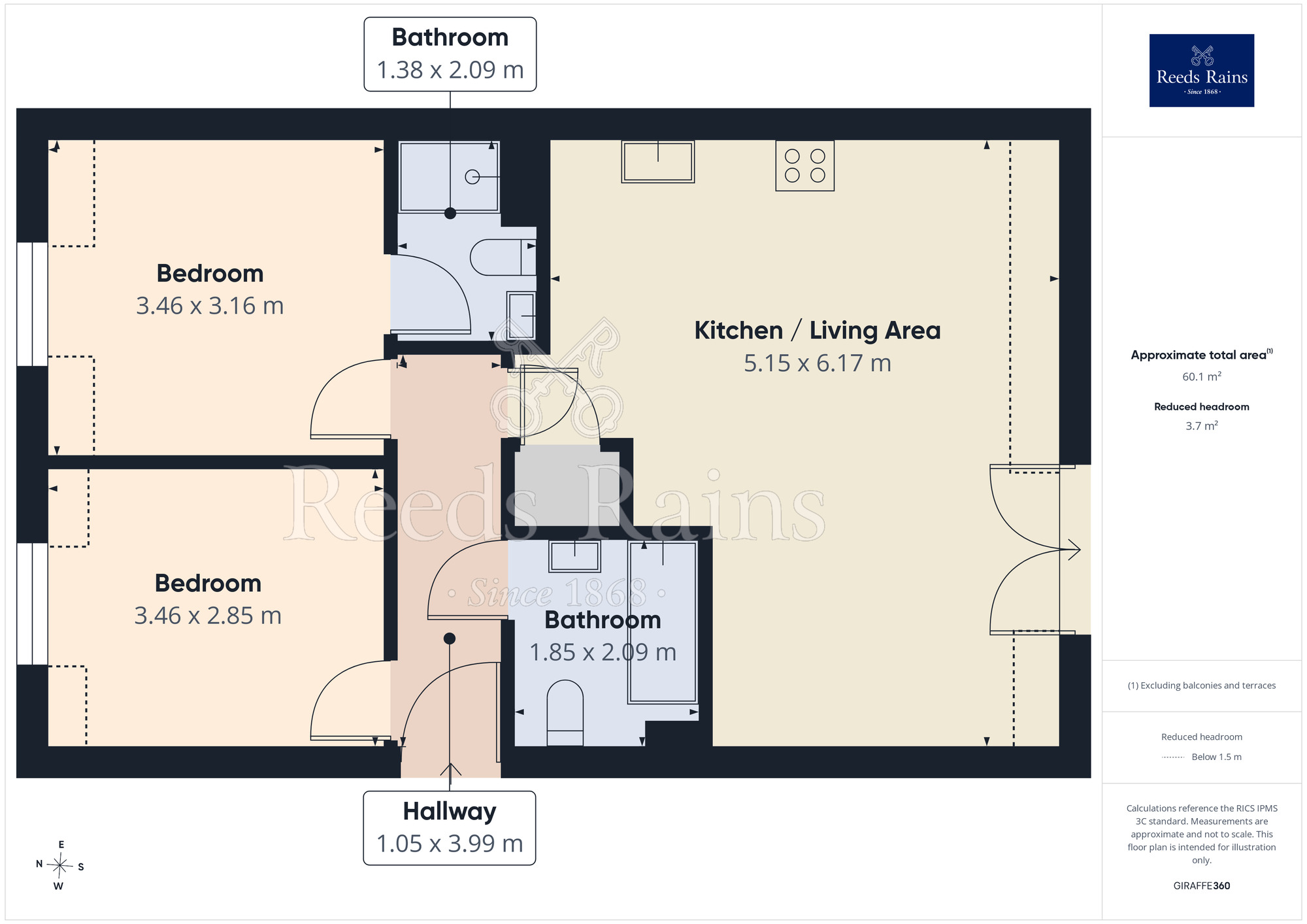 Floorplan of 2 bedroom Flat to rent, Stannington Road, Stannington, Sheffield, S6