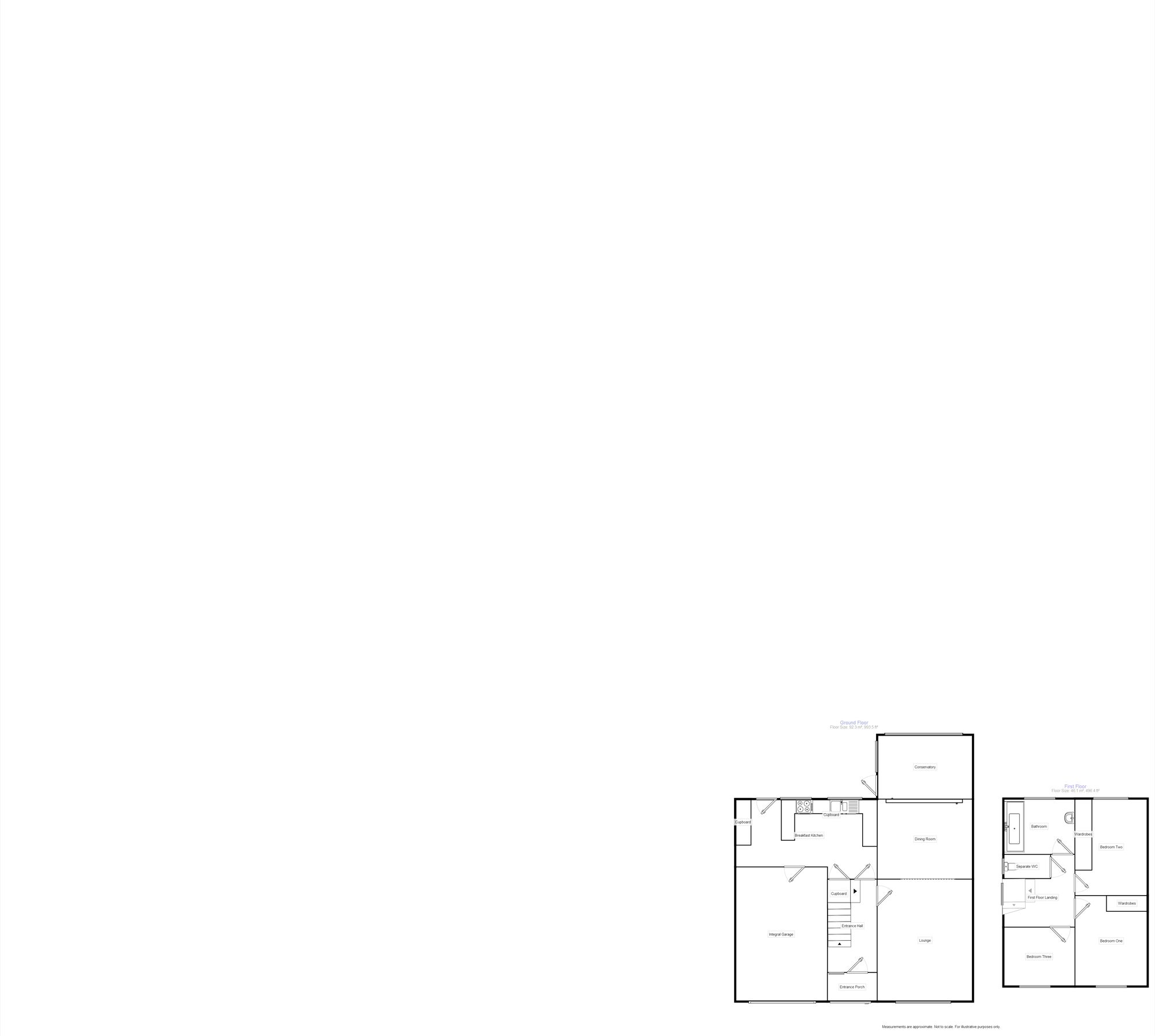 Floorplan of 3 bedroom Detached House to rent, Long Lane South, Middlewich, Cheshire, CW10