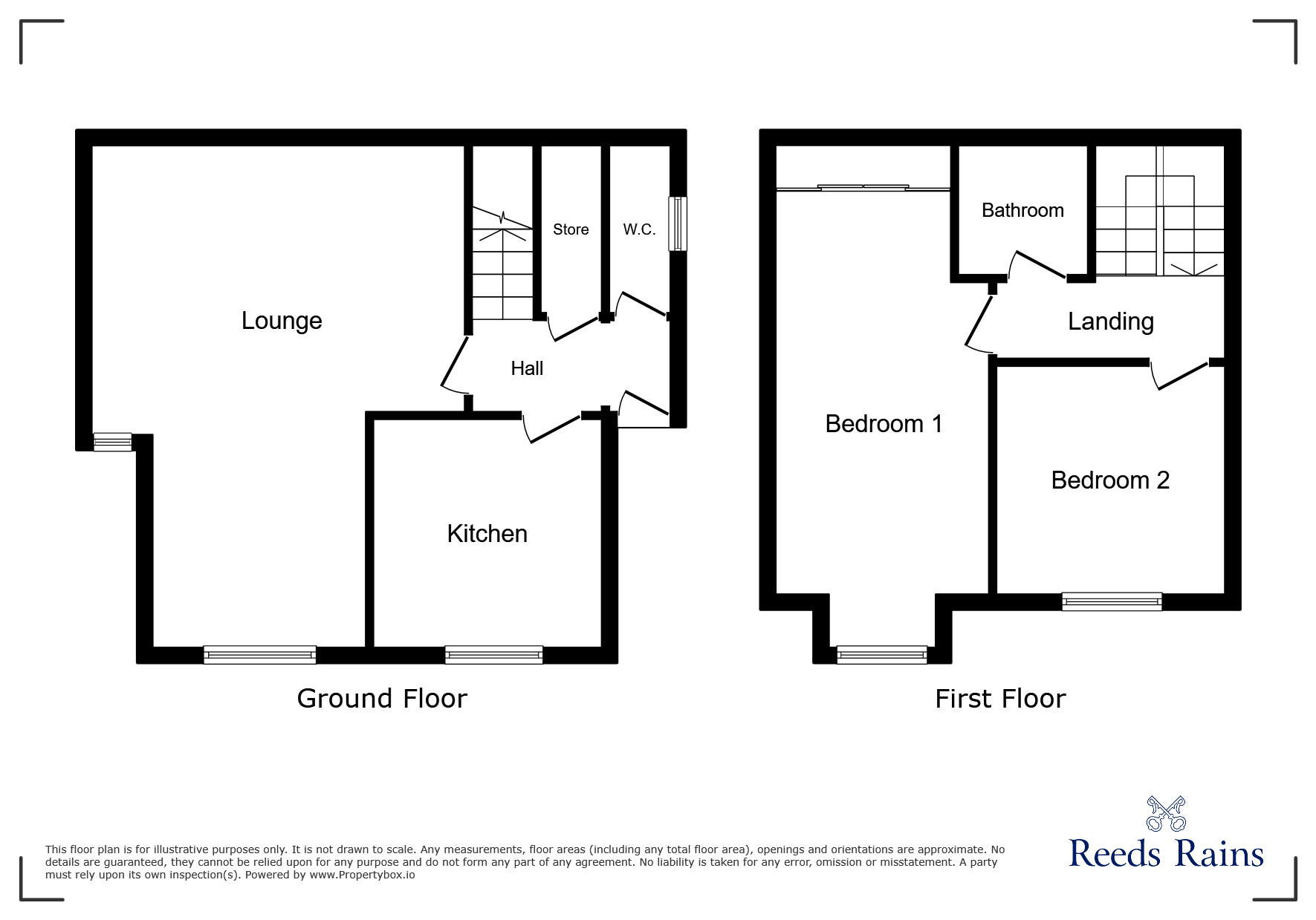 Floorplan of 2 bedroom  House to rent, Redwood Grove, Huddersfield, HD5