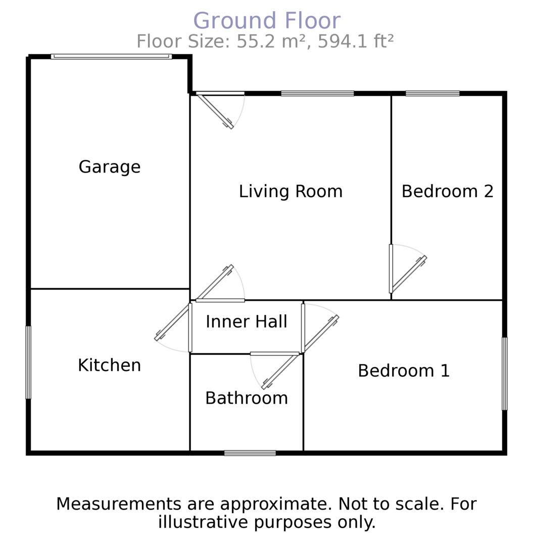 Floorplan of 2 bedroom Detached Bungalow to rent, Arthur Street, Golcar, Huddersfield, HD7