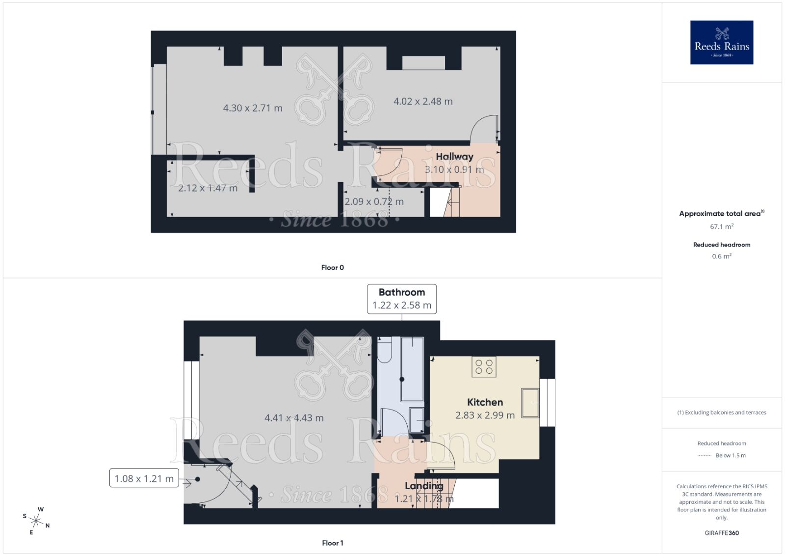 Floorplan of 2 bedroom Flat to rent, Church Street, Elland, West Yorkshire, HX5