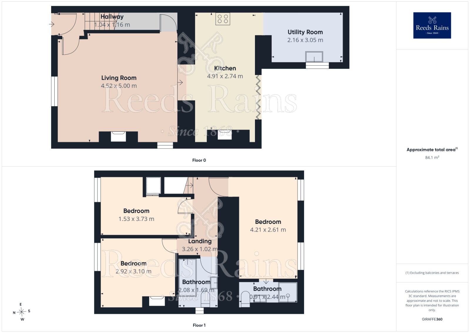 Floorplan of 3 bedroom End Terrace House to rent, Stile Common Road, Huddersfield, West Yorkshire, HD4