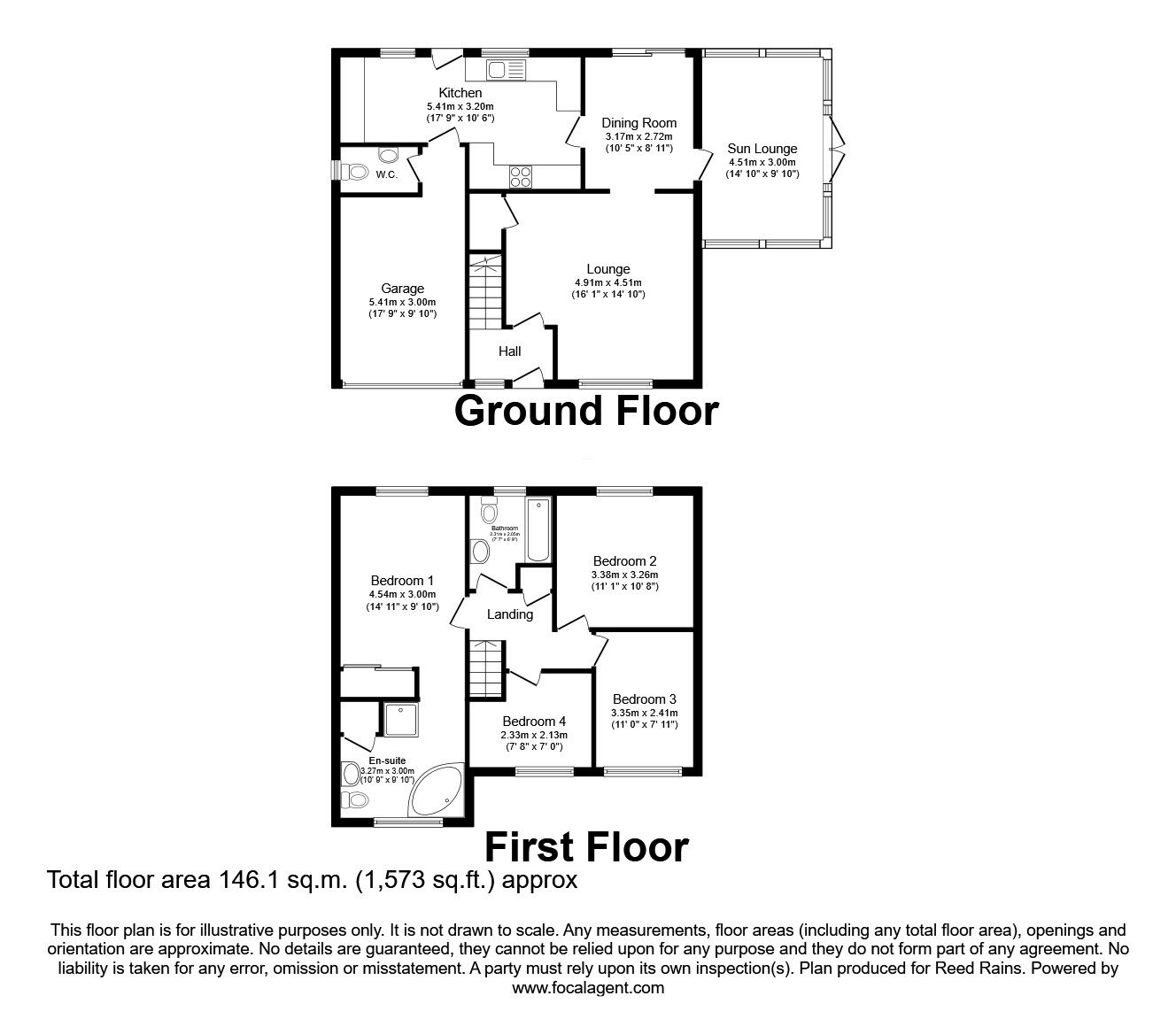 Floorplan of 4 bedroom Detached House for sale, Ings Mill Drive, Clayton West, West Yorkshire, HD8