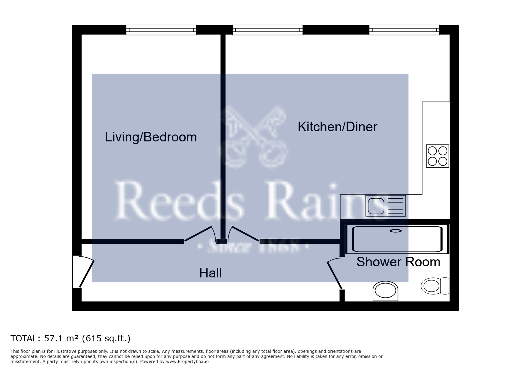 Floorplan of 1 bedroom  Flat to rent, Market Walk, Huddersfield, HD1