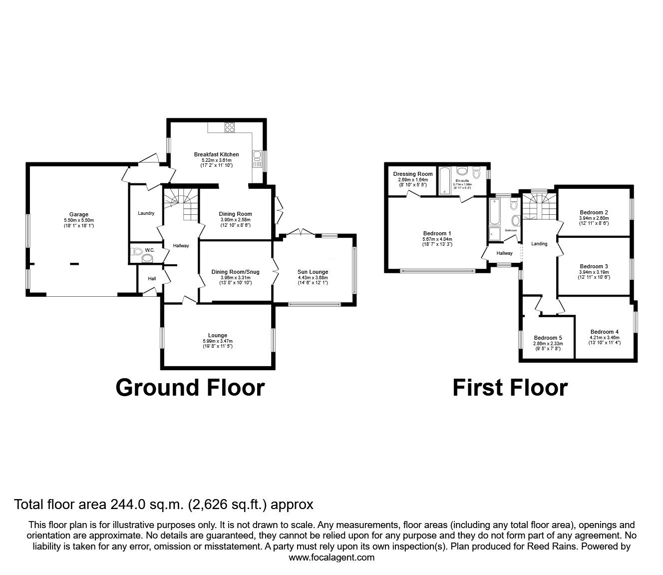 Floorplan of 5 bedroom Detached House for sale, Abbey Court, Hade Edge, West Yorkshire, HD9