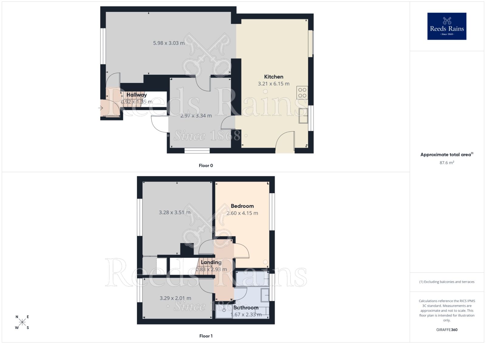 Floorplan of 3 bedroom Semi Detached House to rent, Chesilton Avenue, Huddersfield, West Yorkshire, HD3