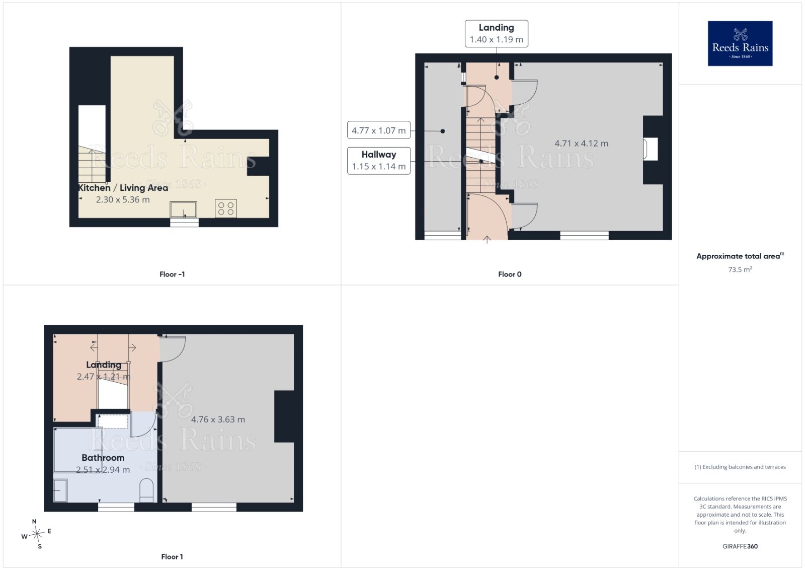 Floorplan of 1 bedroom Mid Terrace House to rent, Wellington Street, Huddersfield, West Yorkshire, HD3