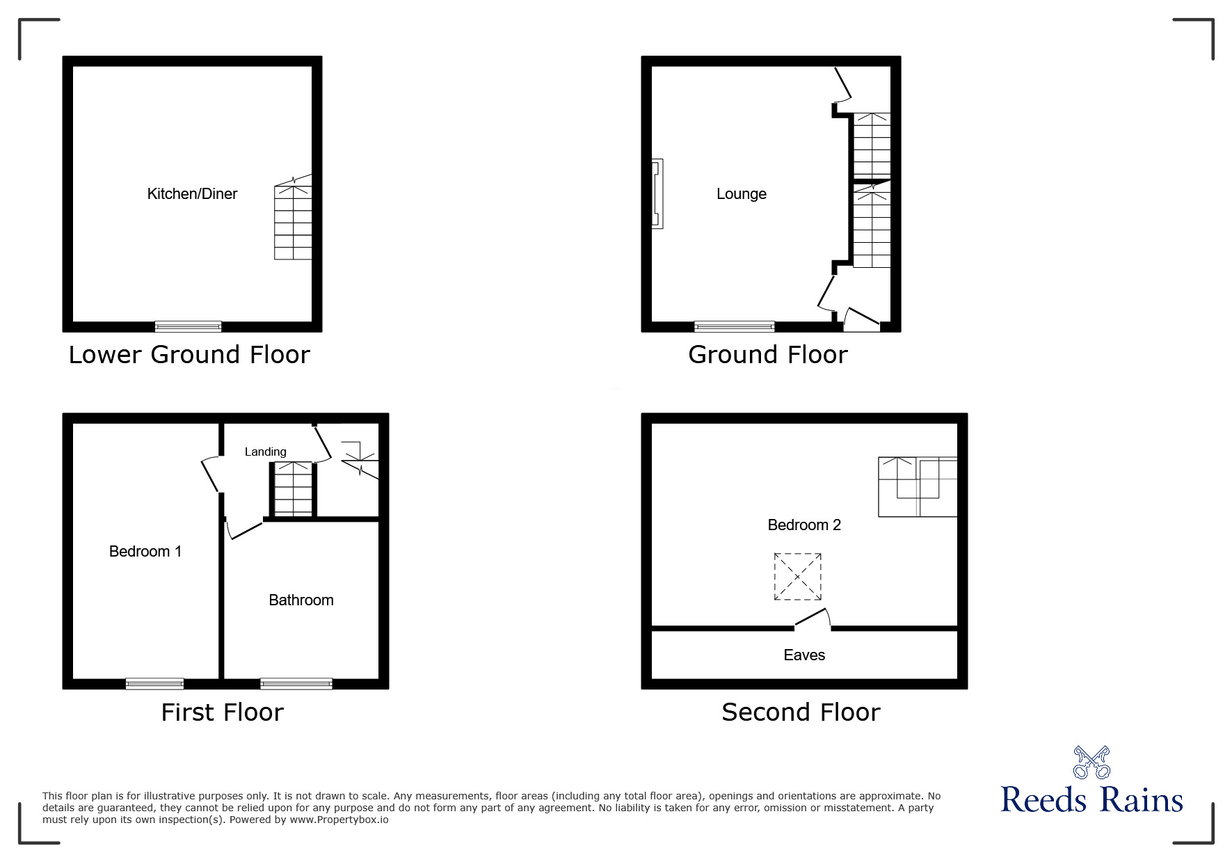 Floorplan of 2 bedroom Mid Terrace House to rent, Cross Lane, Huddersfield, West Yorkshire, HD4