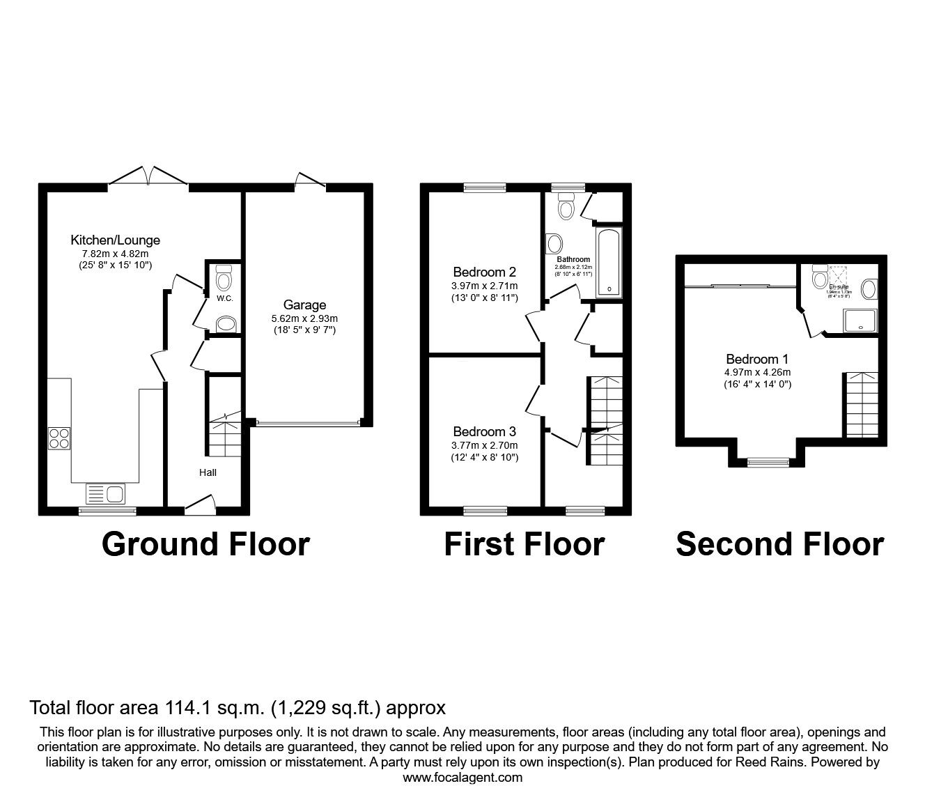 Floorplan of 3 bedroom Semi Detached House for sale, Oxley Road, Ferndale, Huddersfield, West Yorkshire, HD2