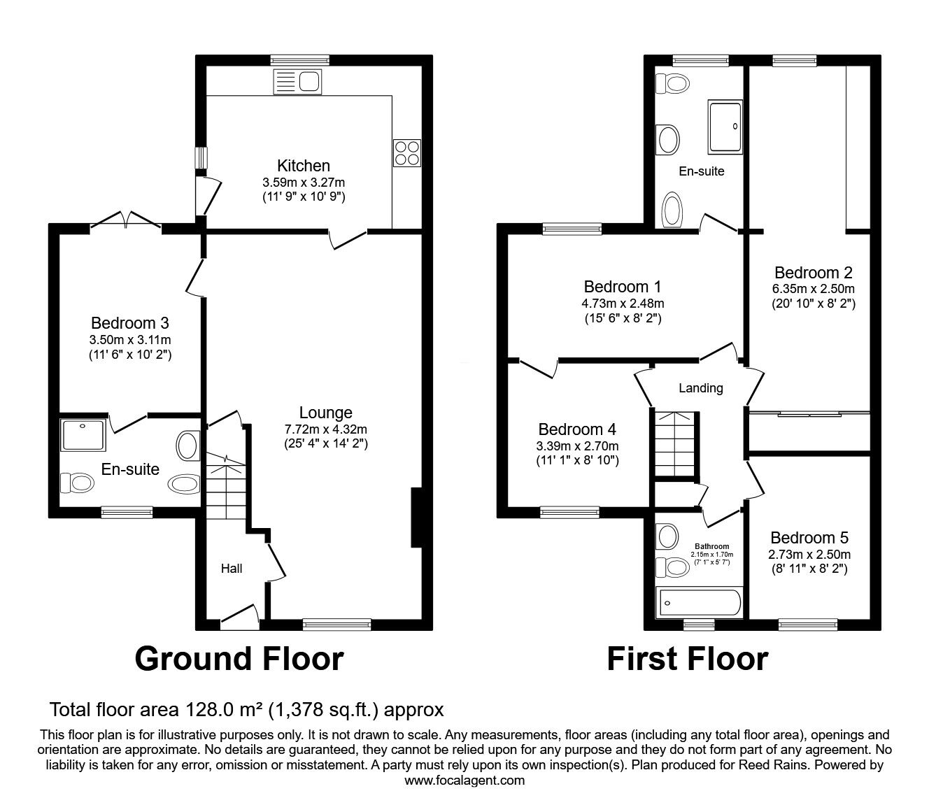 Floorplan of 5 bedroom End Terrace House for sale, Thistle Close, Birkby, Huddersfield, West Yorkshire, HD2