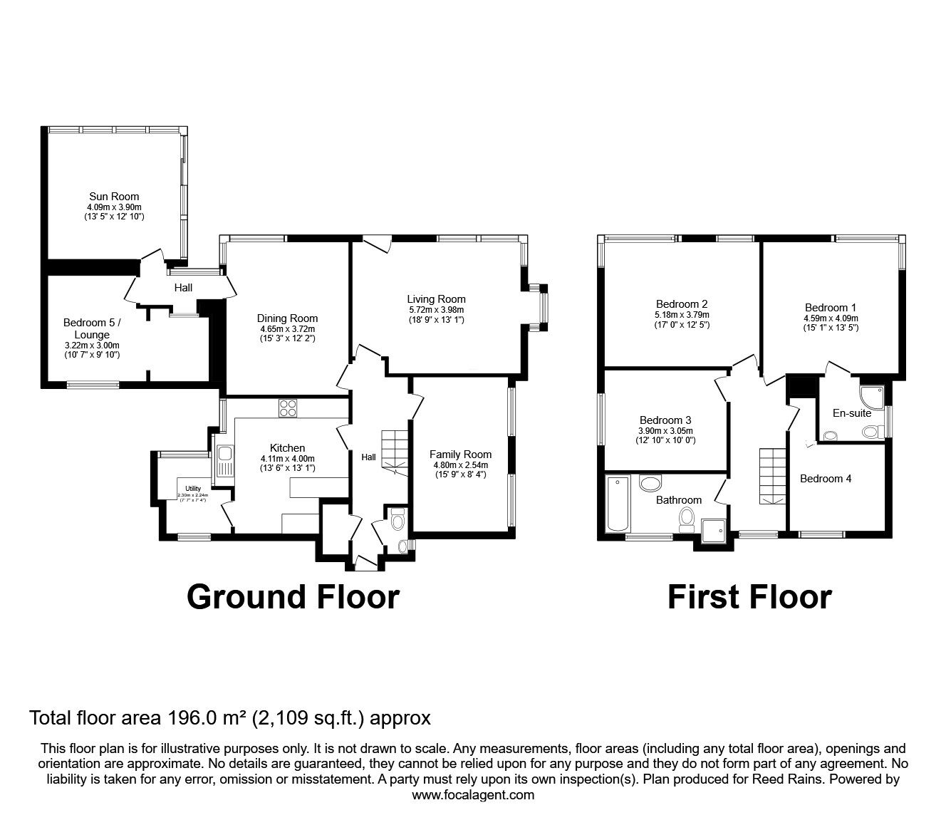 Floorplan of 5 bedroom Detached House for sale, Church Lane, South Crosland, West Yorkshire, HD4