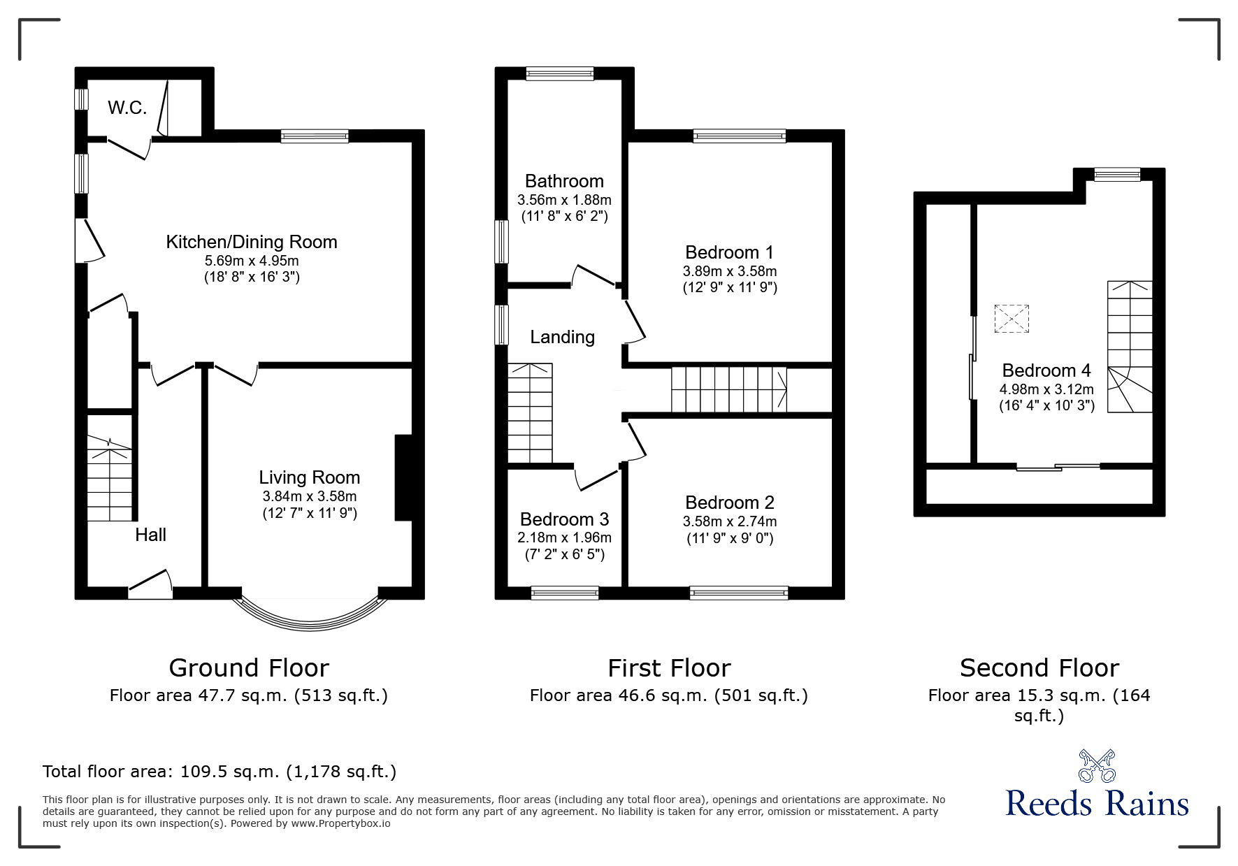 Floorplan of 4 bedroom Semi Detached House for sale, Lawrence Road, Marsh, Huddersfield, West Yorkshire, HD1