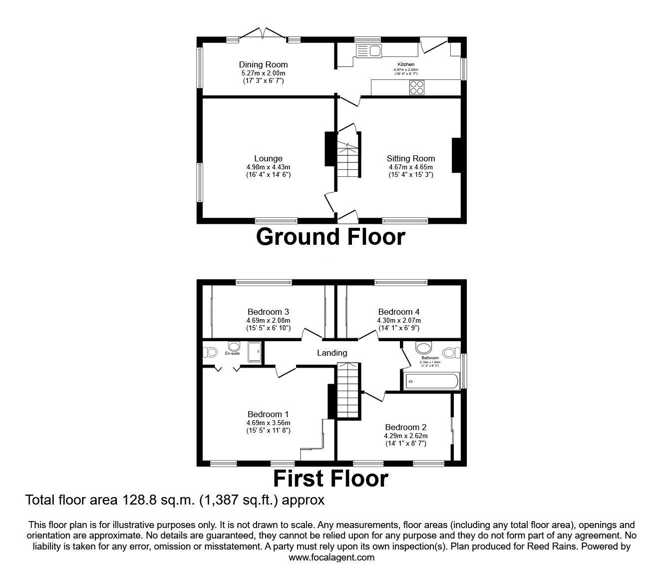 Floorplan of 4 bedroom Detached Property for sale, Fair Lea Road, Taylor Hill, Huddersfield, West Yorkshire, HD4