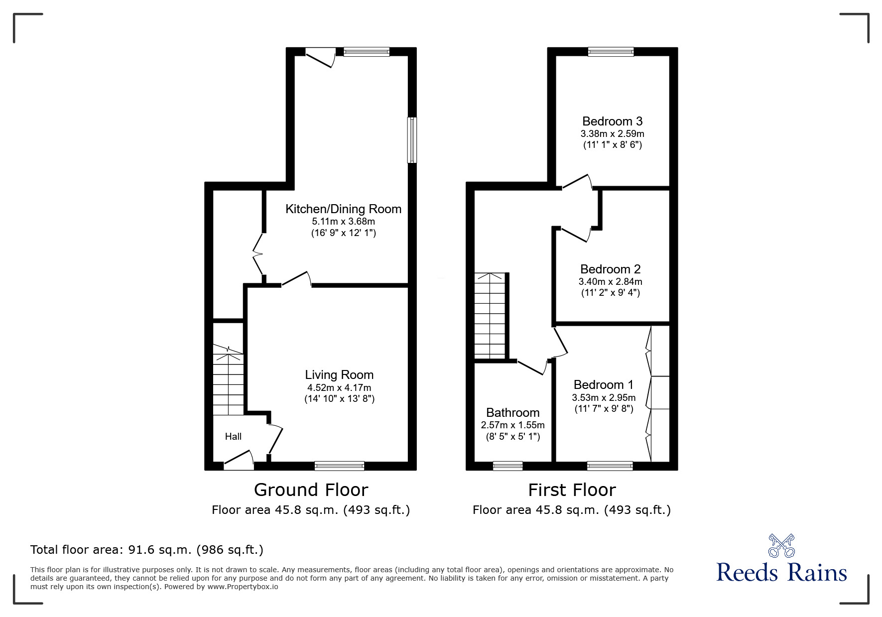 Floorplan of 3 bedroom Semi Detached House for sale, Marsden, Huddersfield, West Yorkshire, HD7