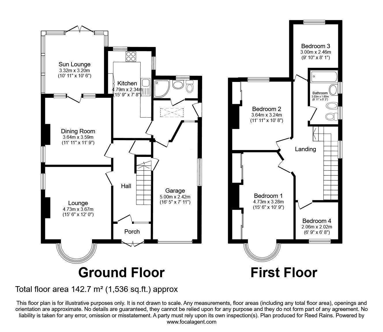 Floorplan of 4 bedroom Detached House for sale, Mayfield Avenue, Dalton, Huddersfield, West Yorkshire, HD5