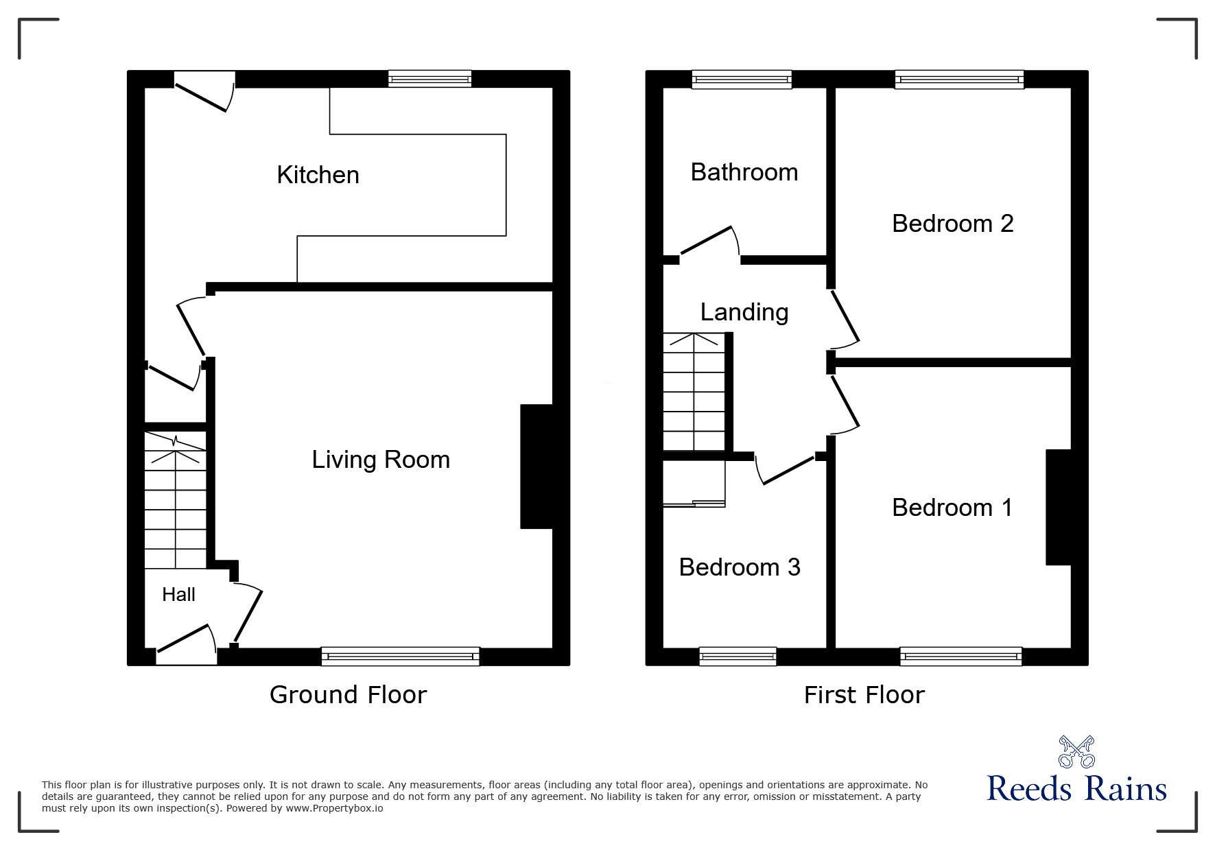 Floorplan of 3 bedroom Mid Terrace House to rent, Pickford Street, Huddersfield, West Yorkshire, HD3