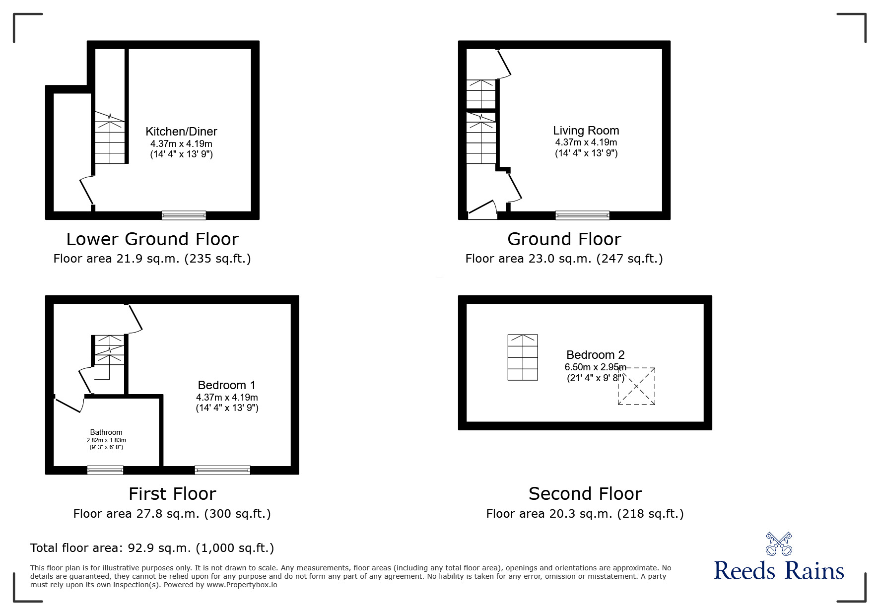 Floorplan of 2 bedroom Mid Terrace House for sale, Batley Buildings, Marsh, West Yorkshire, HD1