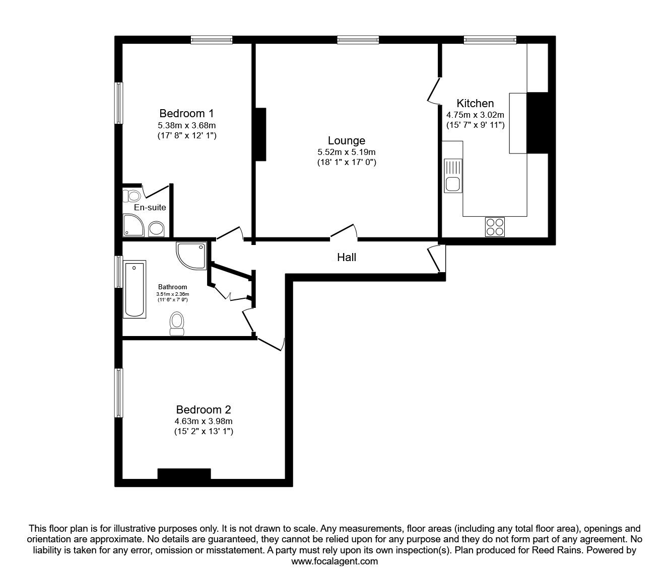 Floorplan of 2 bedroom  Flat for sale, The Manor House, Moorside Avenue, Huddersfield, West Yorkshire, HD4