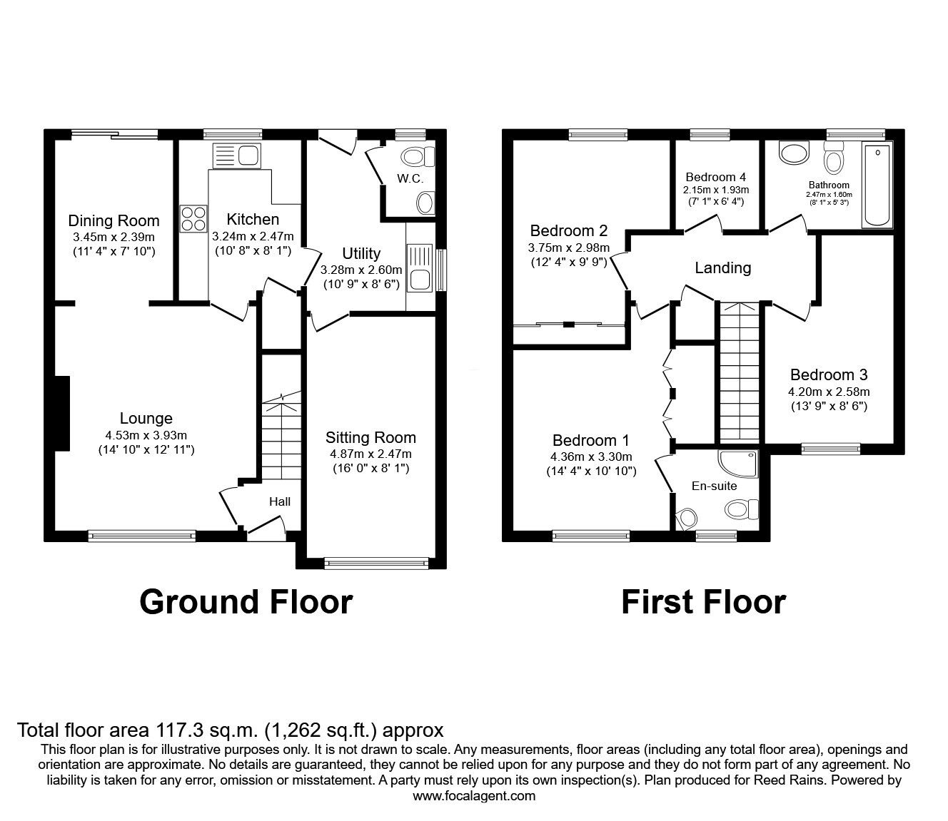 Floorplan of 4 bedroom Detached House for sale, Arthur Street, Golcar, West Yorkshire, HD7