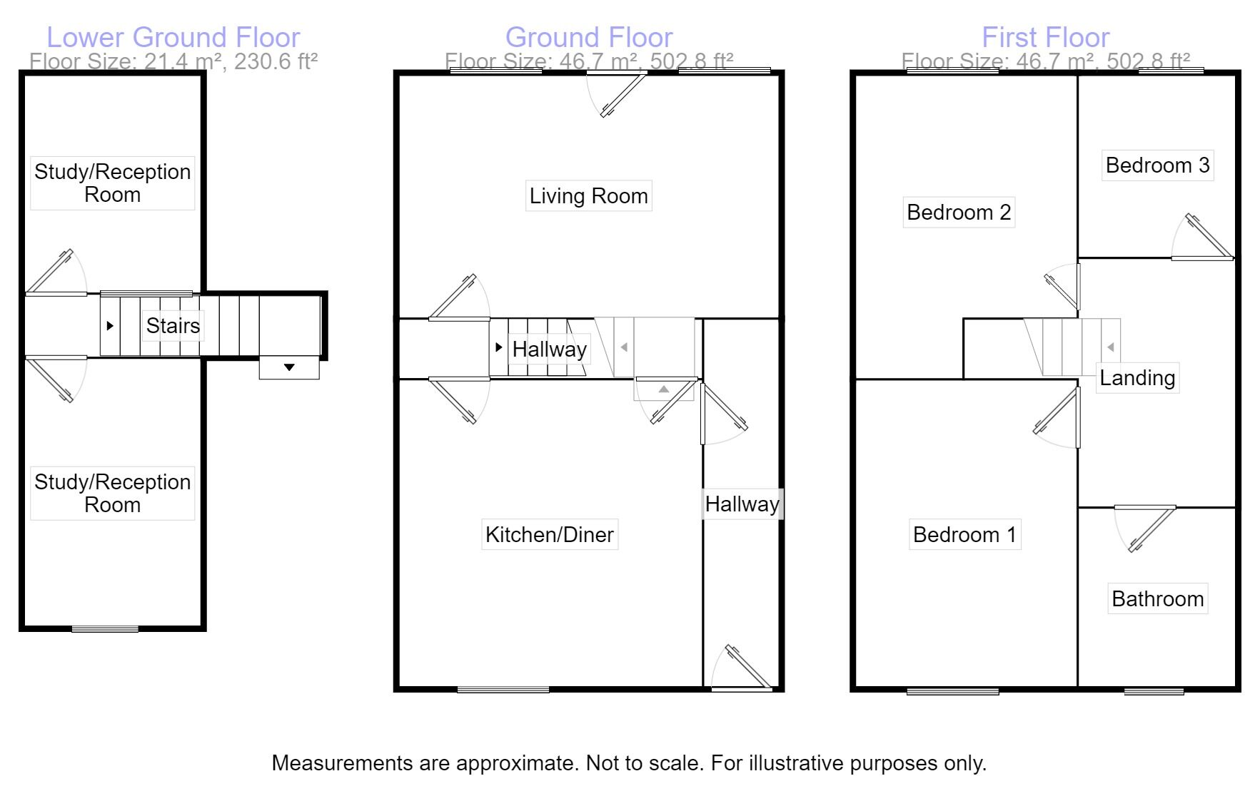 Floorplan of 3 bedroom Mid Terrace House for sale, Church Street, Brighouse, West Yorkshire, HD6