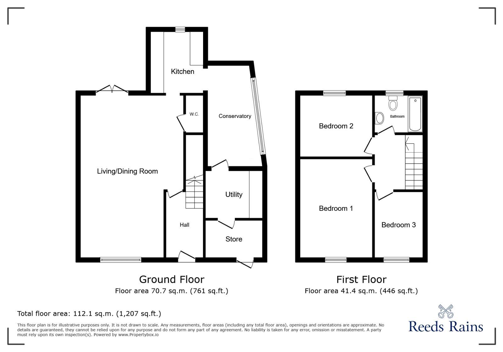 Floorplan of 3 bedroom Mid Terrace House to rent, Savile Street, Huddersfield, West Yorkshire, HD3