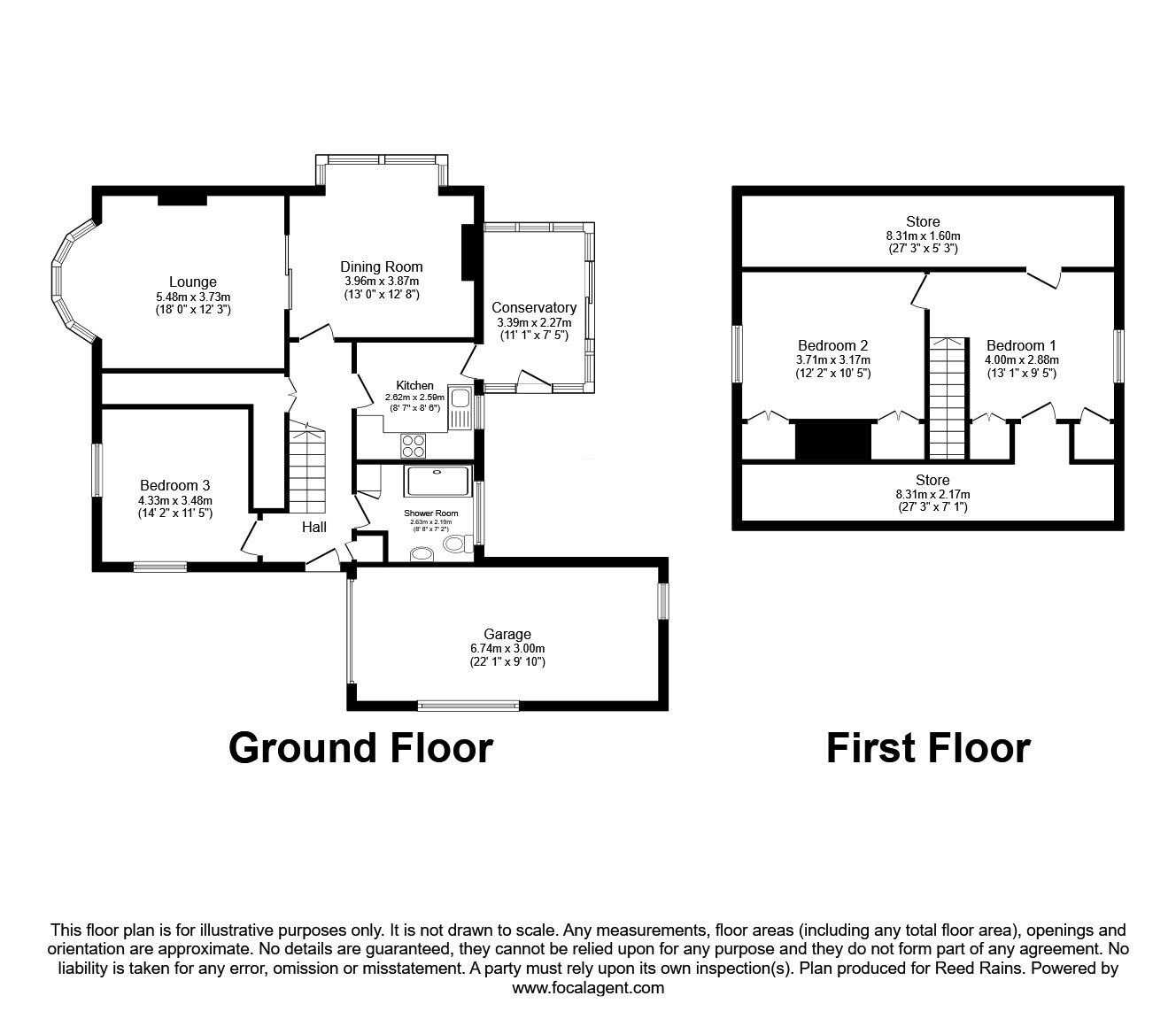 Floorplan of 3 bedroom Detached Bungalow for sale, Weatherhill Road, Lindley, Huddersfield, West Yorkshire, HD3