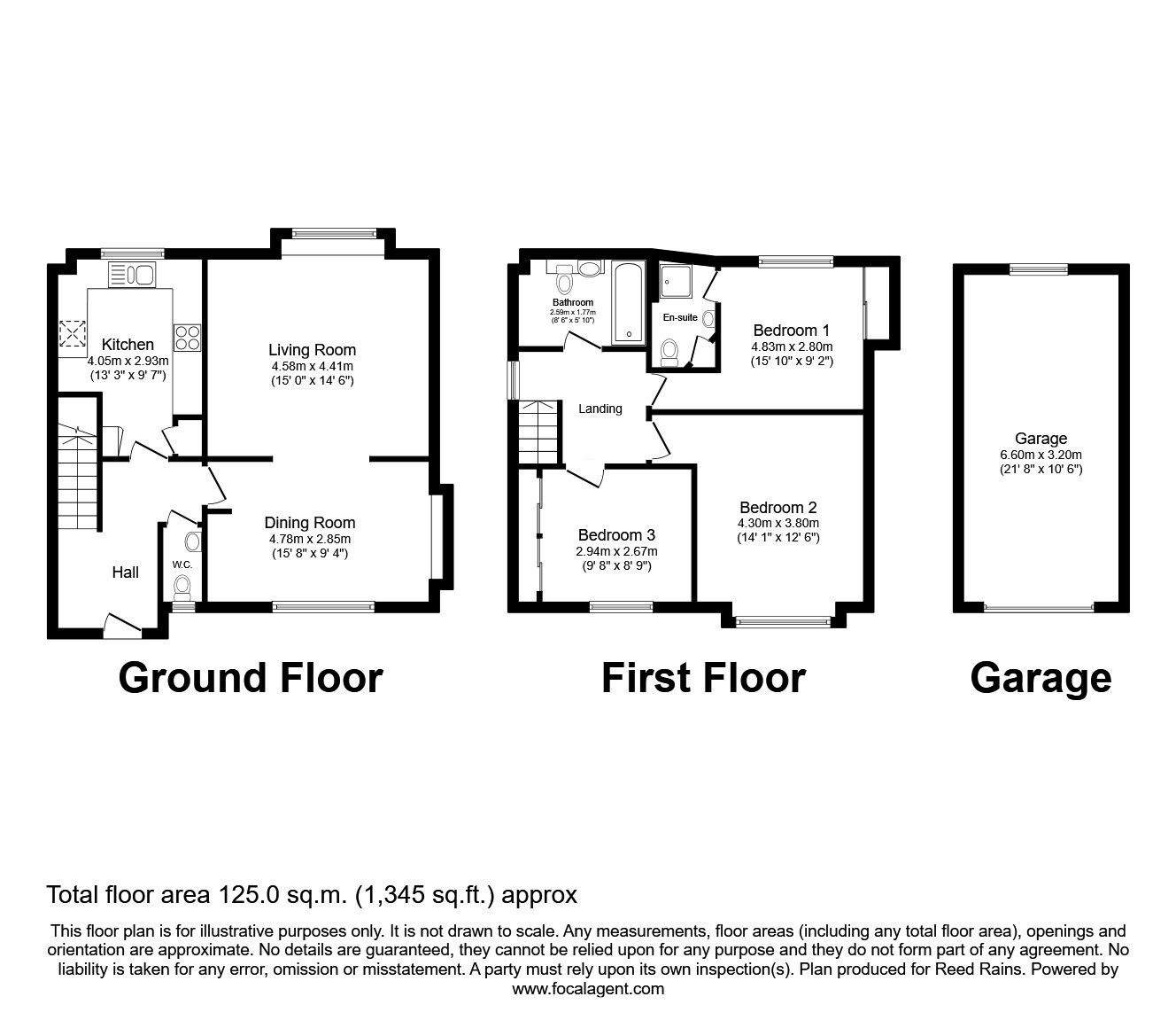 Floorplan of 3 bedroom Detached House for sale, Slant Gate, Linthwaite, West Yorkshire, HD7