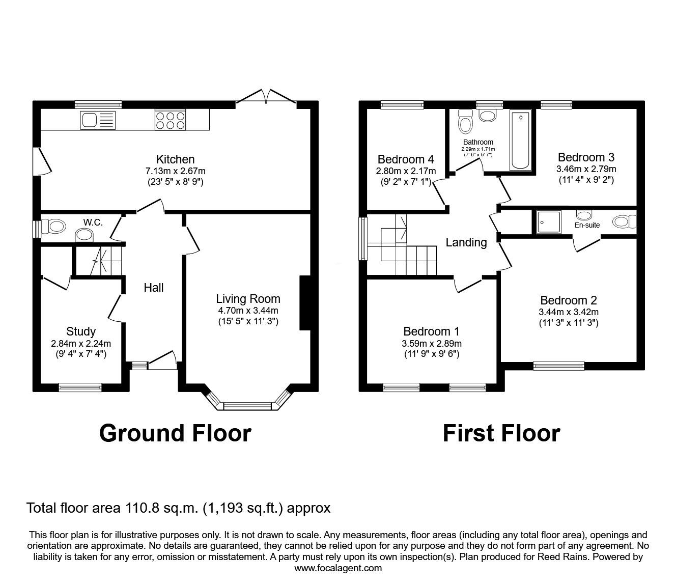 Floorplan of 4 bedroom Detached House for sale, Redwood Drive, Woodland Glade, Bradley, Huddersfield, West Yorkshire, HD2