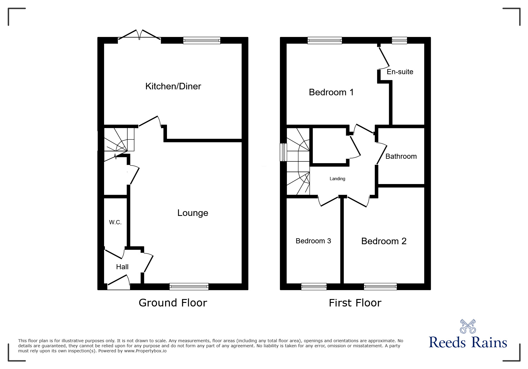 Floorplan of 3 bedroom Semi Detached House for sale, Heritage Court, Scissett, West Yorkshire, HD8