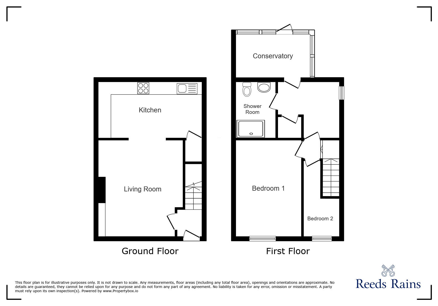 Floorplan of 2 bedroom End Terrace House to rent, Thornhill Road, Longwood, West Yorkshire, HD3
