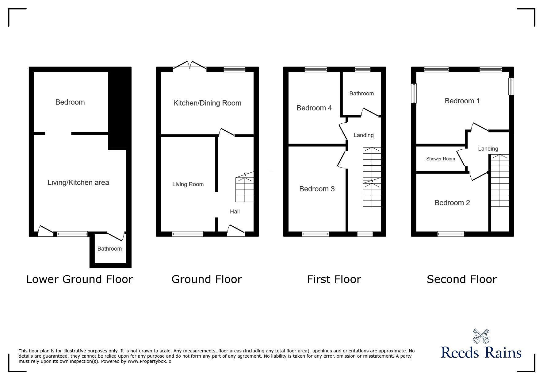 Floorplan of 5 bedroom Mid Terrace House for sale, High Street, Brighouse, West Yorkshire, HD6