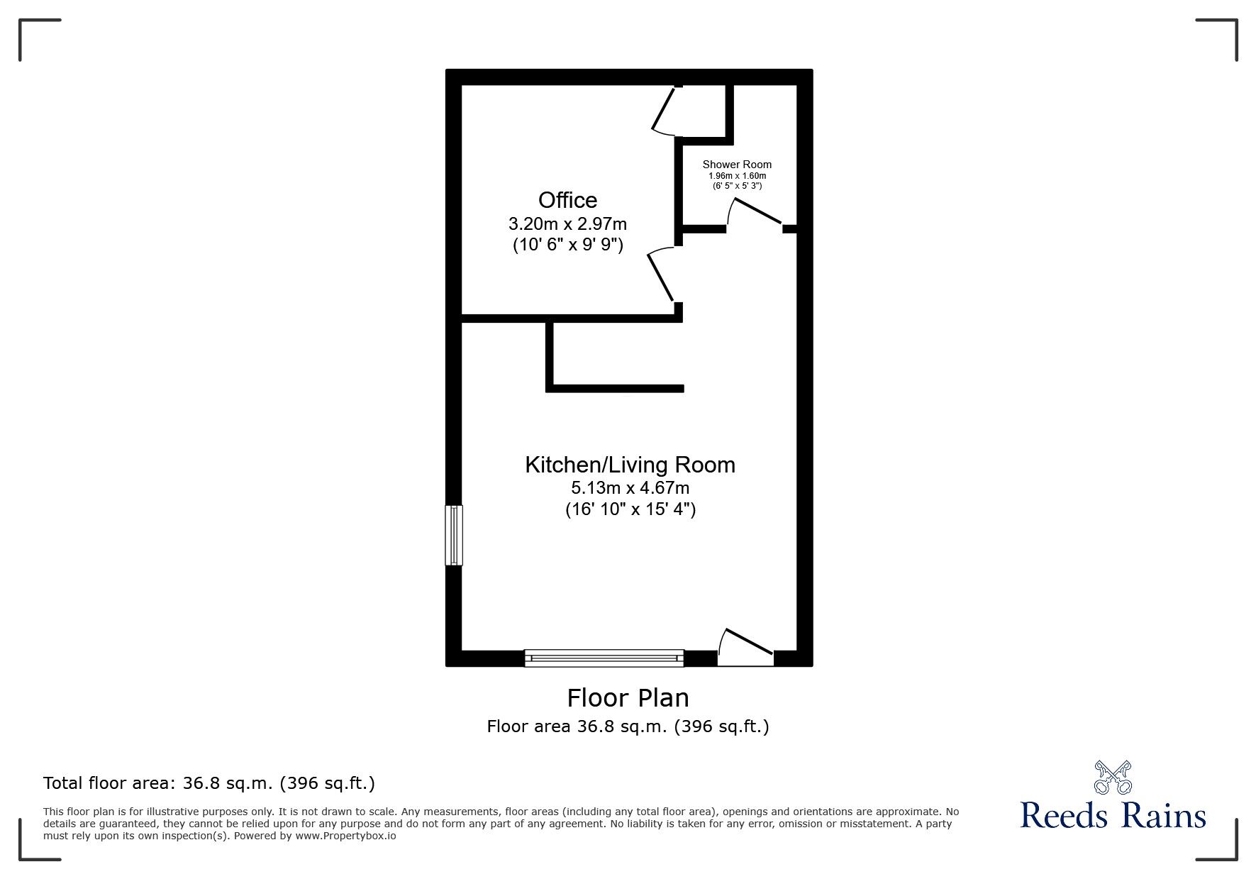 Floorplan of 1 bedroom  Flat for sale, Manchester Road, Linthwaite, Huddersfield, West Yorkshire, HD4