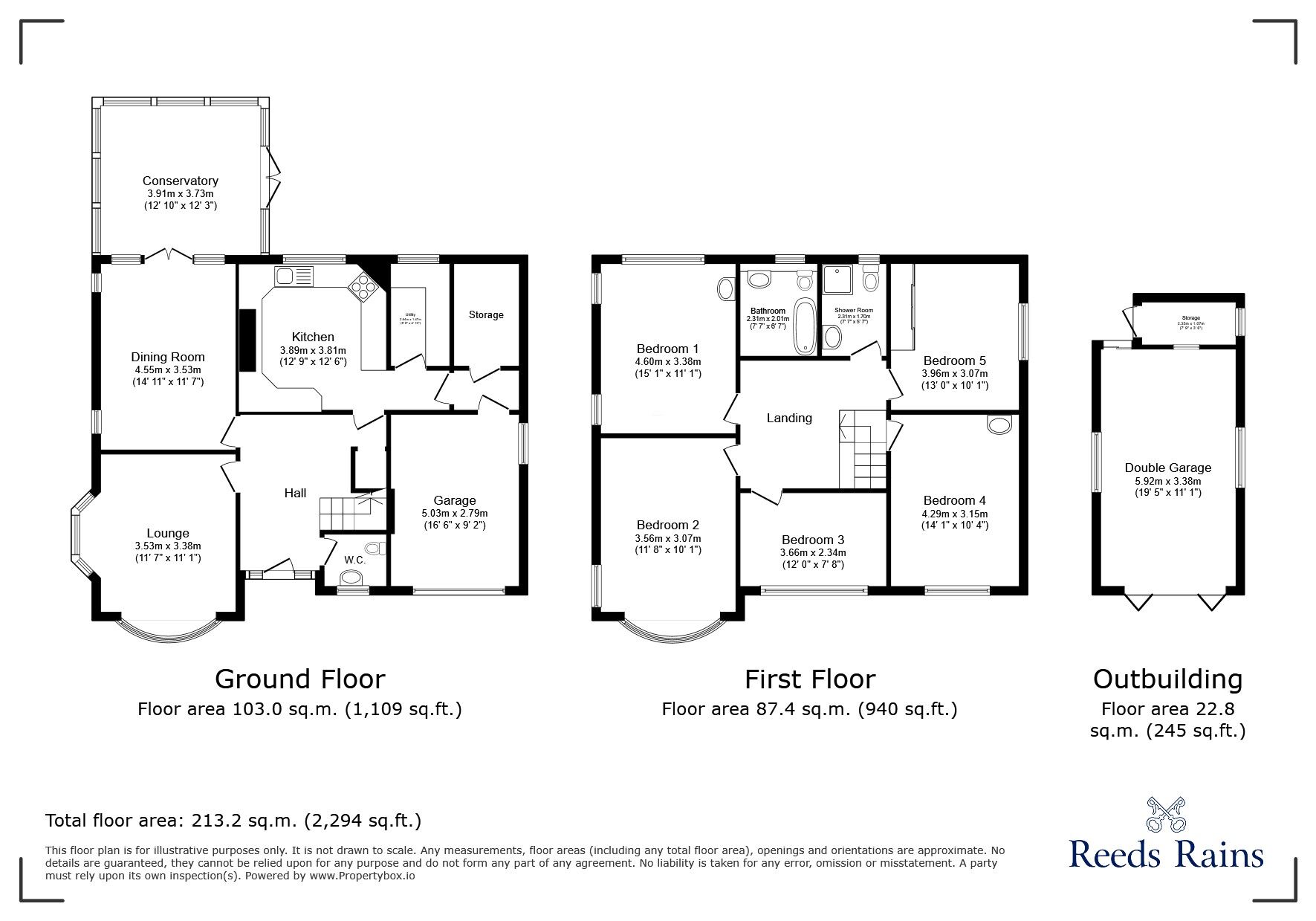 Floorplan of 5 bedroom Detached House for sale, Dorchester Road, Fixby, Huddersfield, West Yorkshire, HD2