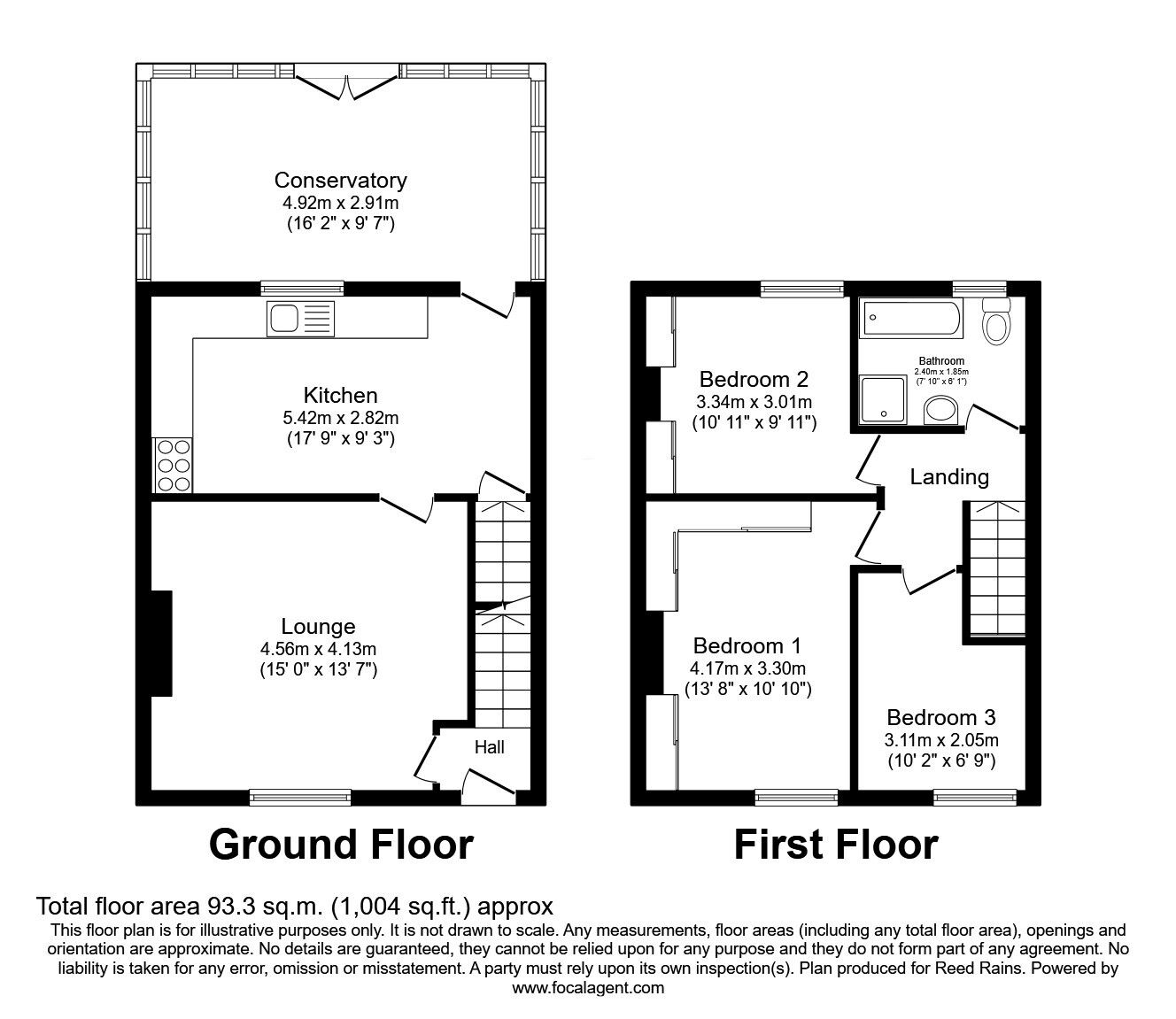 Floorplan of 3 bedroom Mid Terrace House for sale, Dyson Street, Dalton, Huddersfield, West Yorkshire, HD5