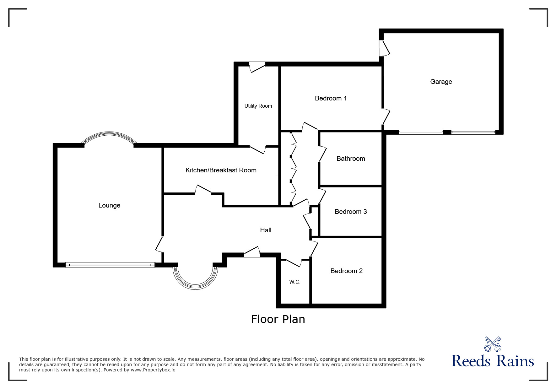 Floorplan of 3 bedroom Detached Bungalow to rent, Park Drive South, Huddersfield, West Yorkshire, HD1