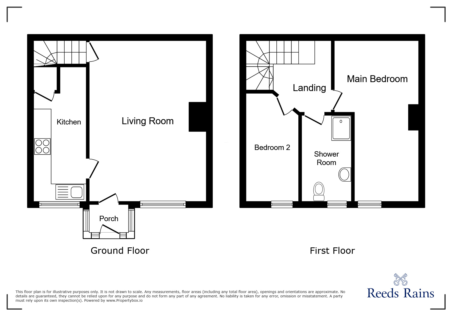 Floorplan of 2 bedroom End Terrace House to rent, Beaumont Street, Moldgreen, West Yorkshire, HD5