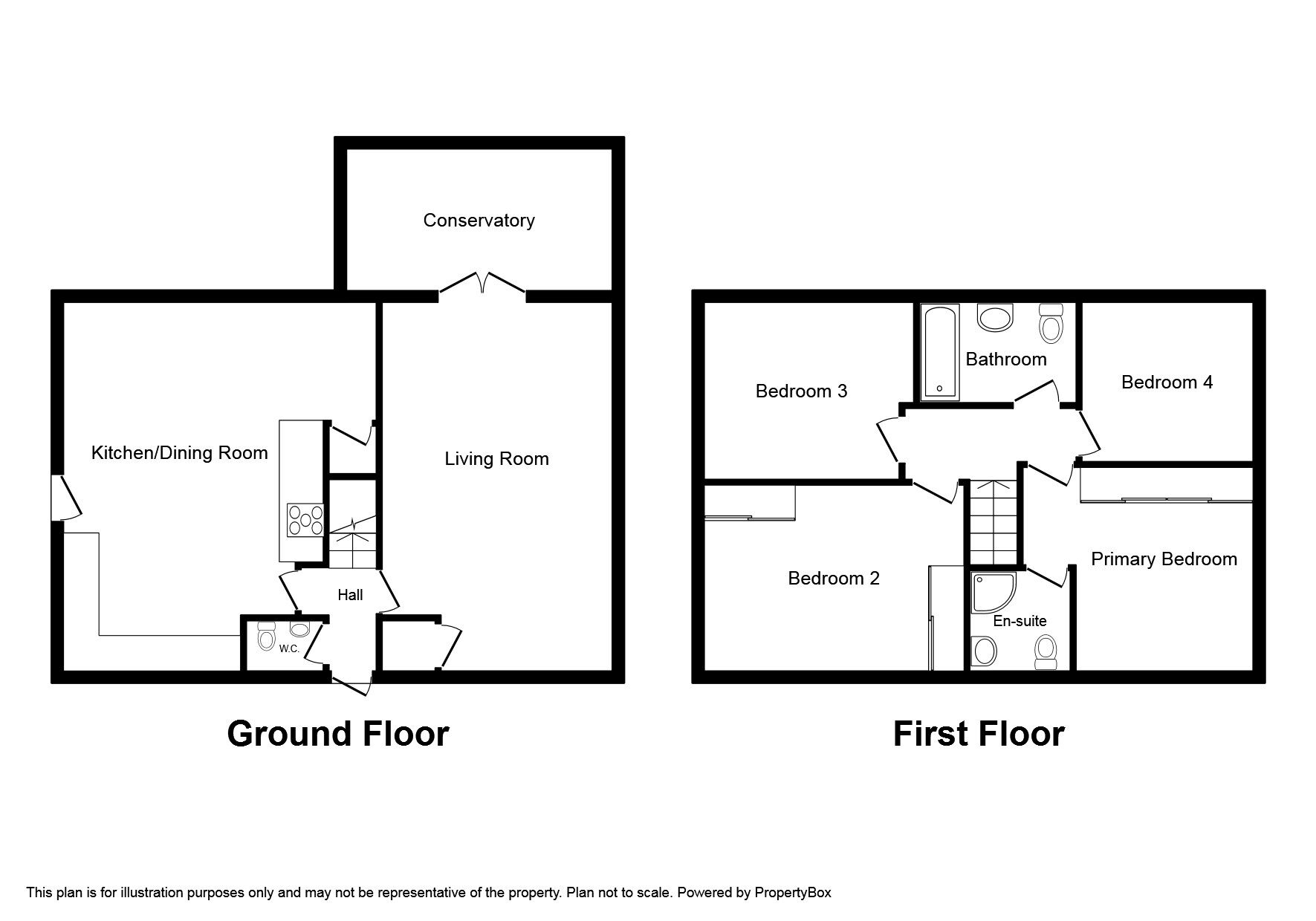 Floorplan of 4 bedroom Detached House for sale, Wood View, Birkby, West Yorkshire, HD2