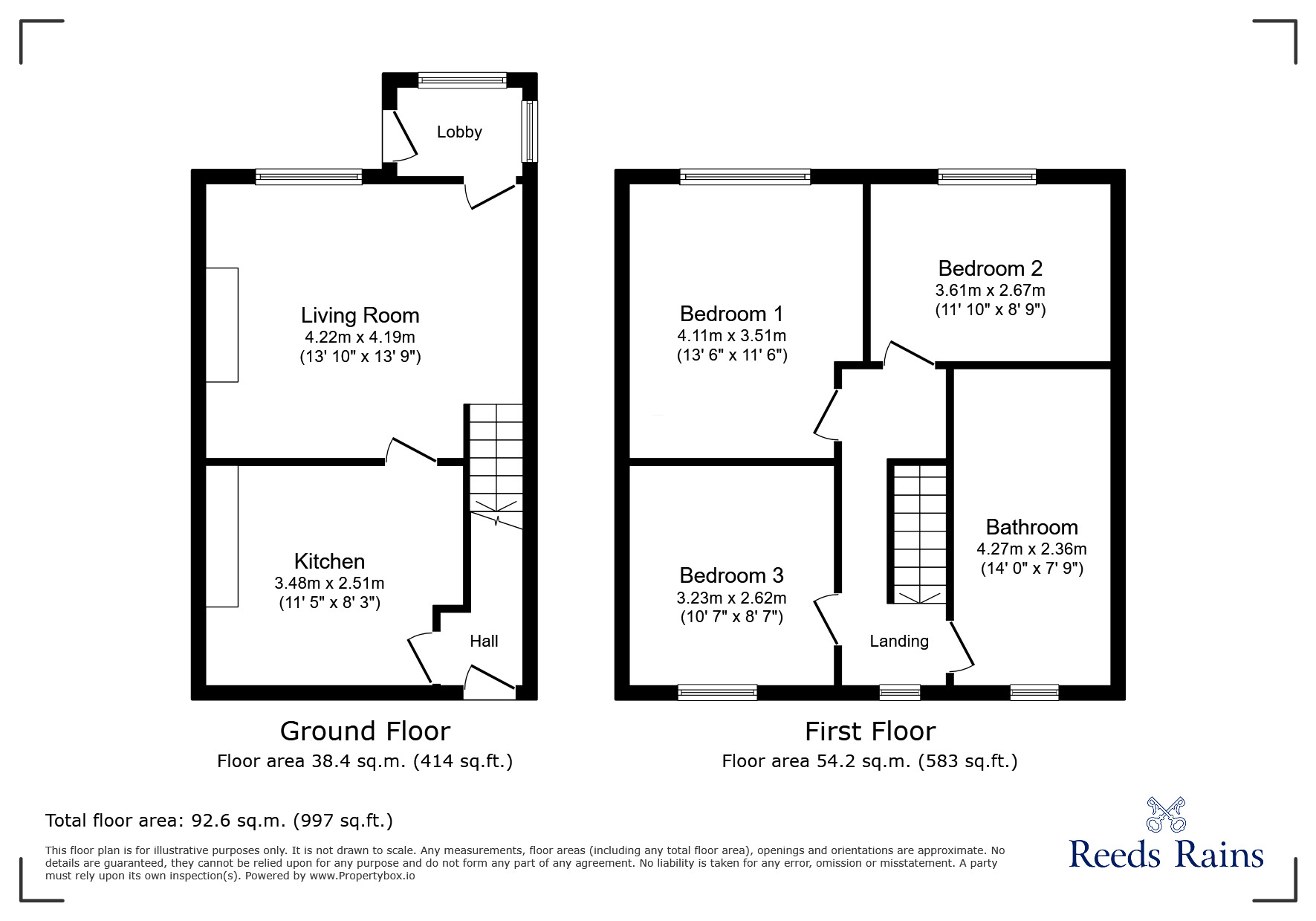 Floorplan of 3 bedroom Mid Terrace House for sale, Norman Road, Birkby, Huddersfield, West Yorkshire, HD2