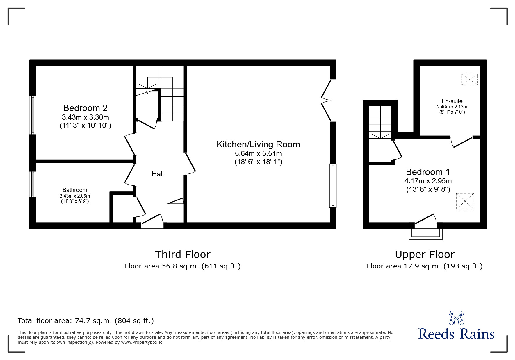 Floorplan of 2 bedroom  Flat for sale, Halifax Road, Huddersfield, West Yorkshire, HD3