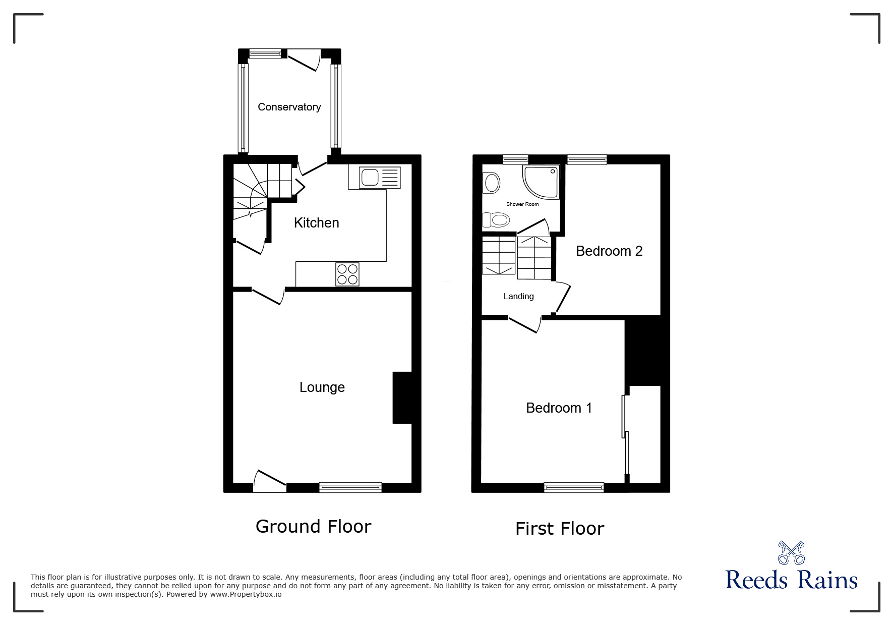 Floorplan of 2 bedroom Mid Terrace House to rent, Eldon Road, Huddersfield, West Yorkshire, HD1