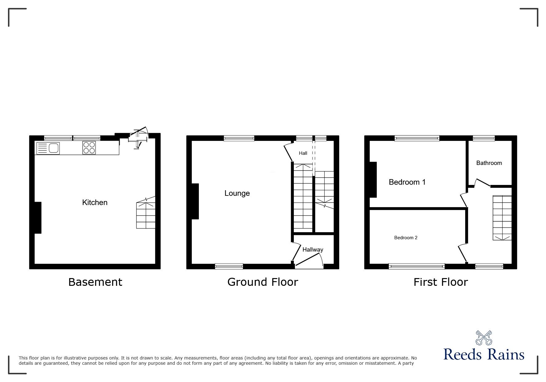 Floorplan of 2 bedroom Mid Terrace House to rent, Moor End Road, Huddersfield, West Yorkshire, HD4