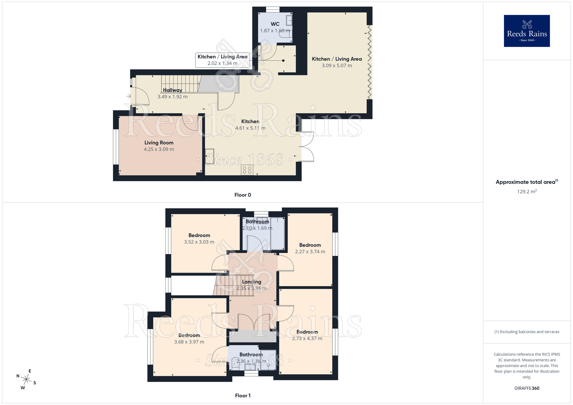 Floorplan of 4 bedroom Detached House to rent, Lapwing Close, Huddersfield, West Yorkshire, HD4