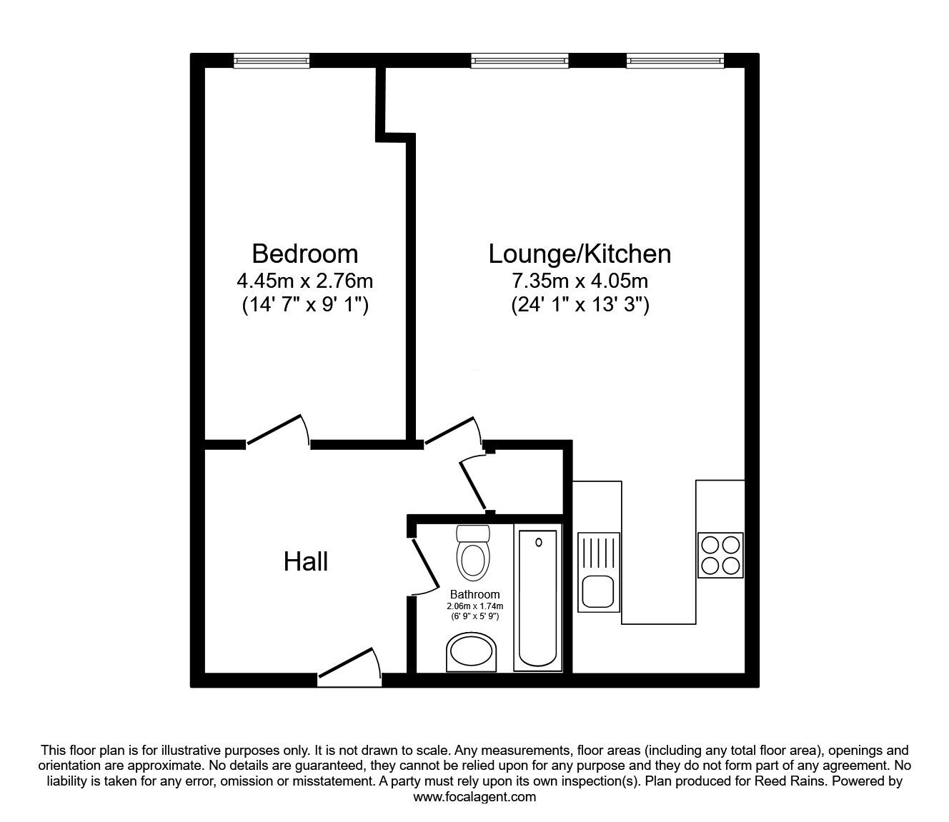 Floorplan of 1 bedroom Flat for sale, Navigation Rise, Milnsbridge, West Yorkshire, HD3
