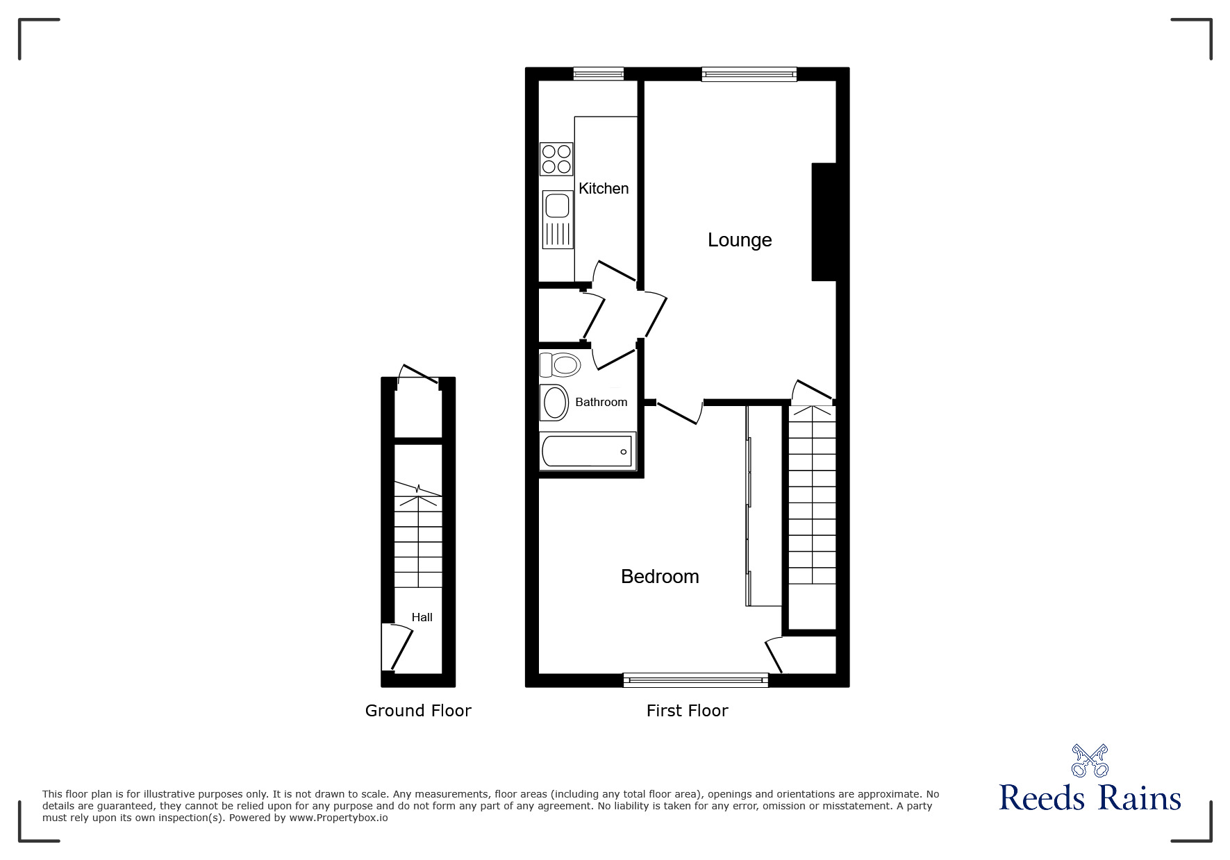 Floorplan of 1 bedroom  Flat to rent, Norwood Road, Huddersfield, West Yorkshire, HD2