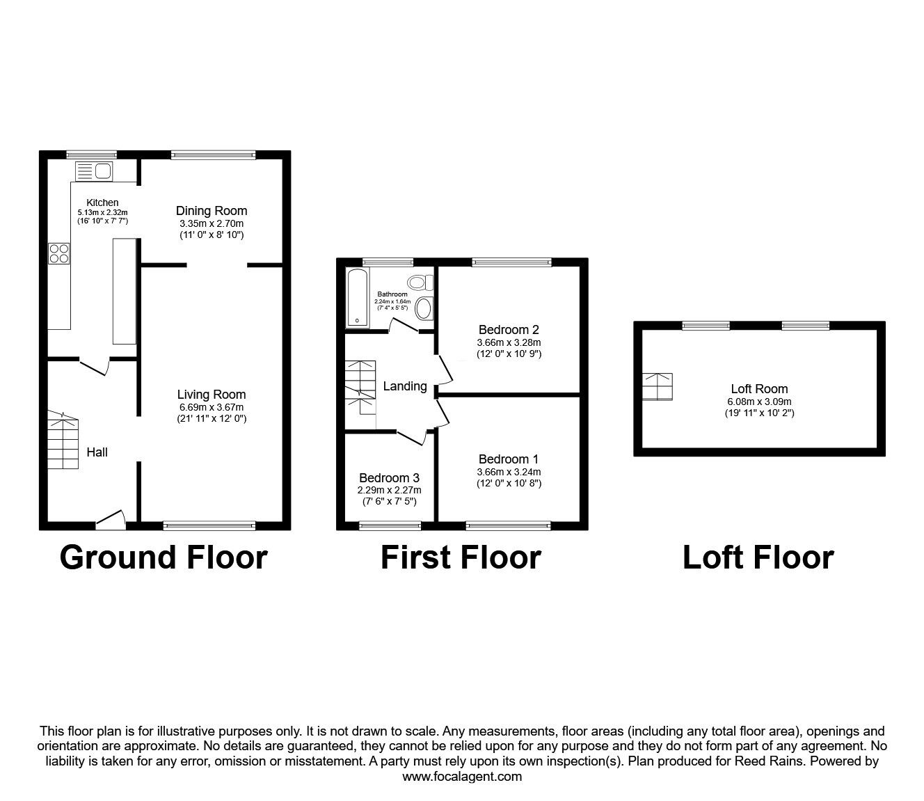 Floorplan of 3 bedroom Semi Detached House for sale, Tenter Hill Lane, Huddersfield, West Yorkshire, HD2