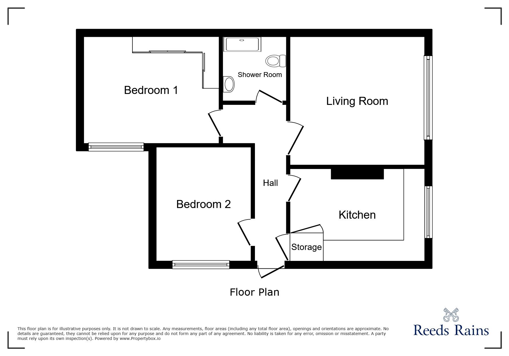 Floorplan of 2 bedroom  Flat to rent, Huddersfield Road, New Mill, West Yorkshire, HD9