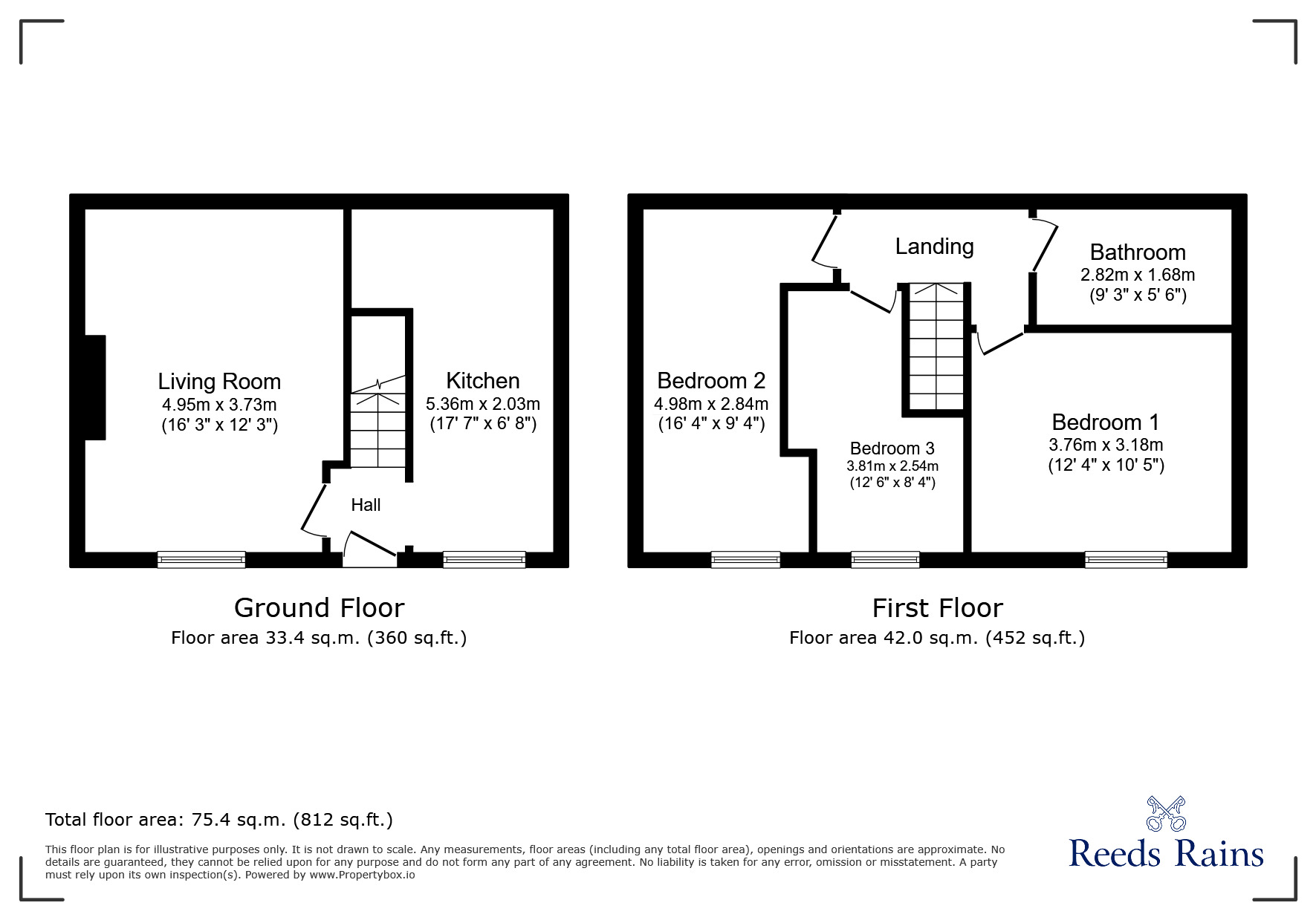 Floorplan of 3 bedroom Mid Terrace House for sale, Lowergate, Paddock, Huddersfield, West Yorkshire, HD3